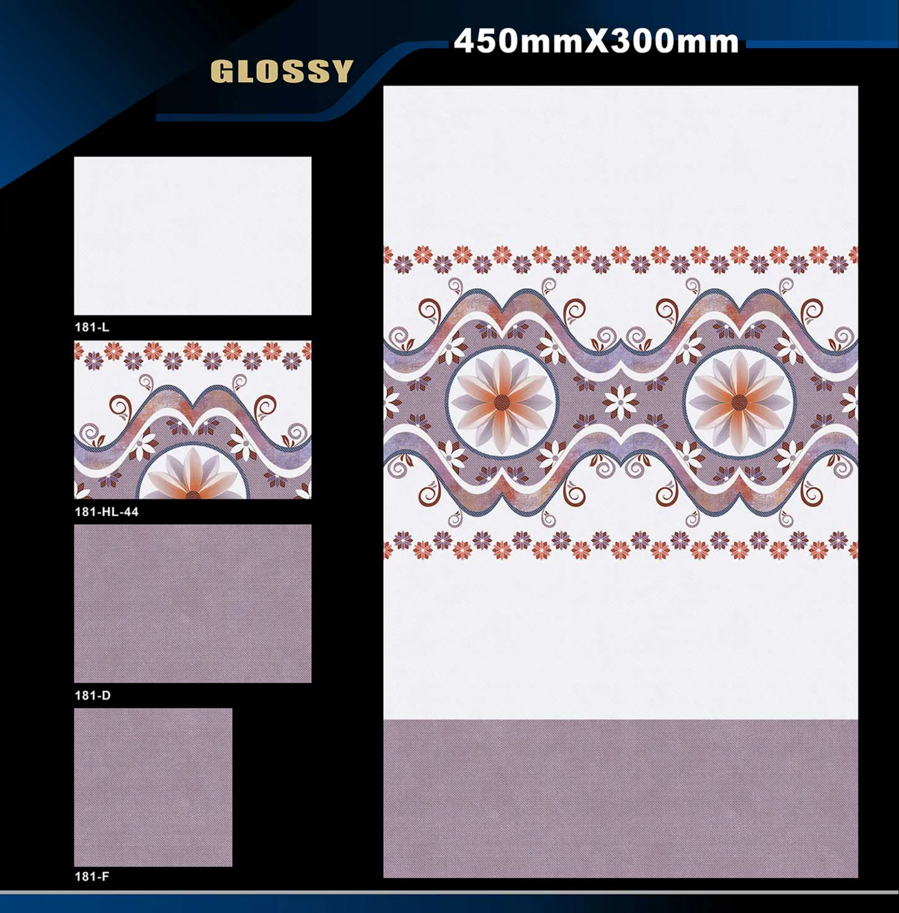 12 X 18 Glossy 105 To 316 - Design 18 - 300x450mm Glossy