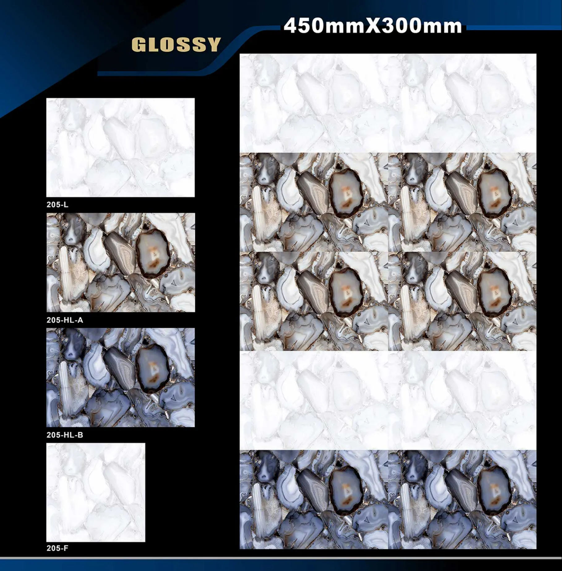 12 X 18 Glossy 105 To 316 - Design 24 - 300x450mm Glossy