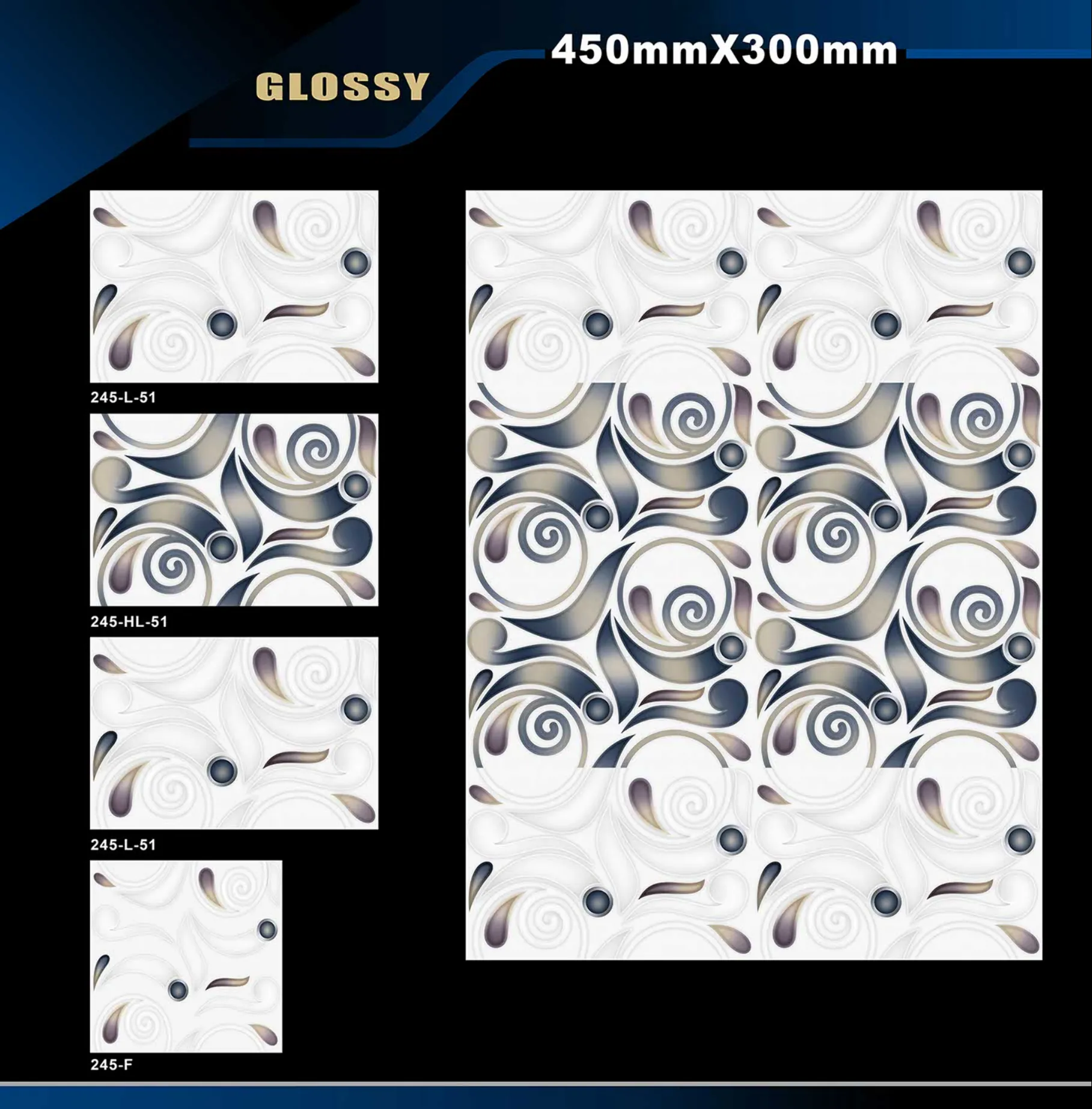 12 X 18 Glossy 105 To 316 - Design 43 - 300x450mm Glossy