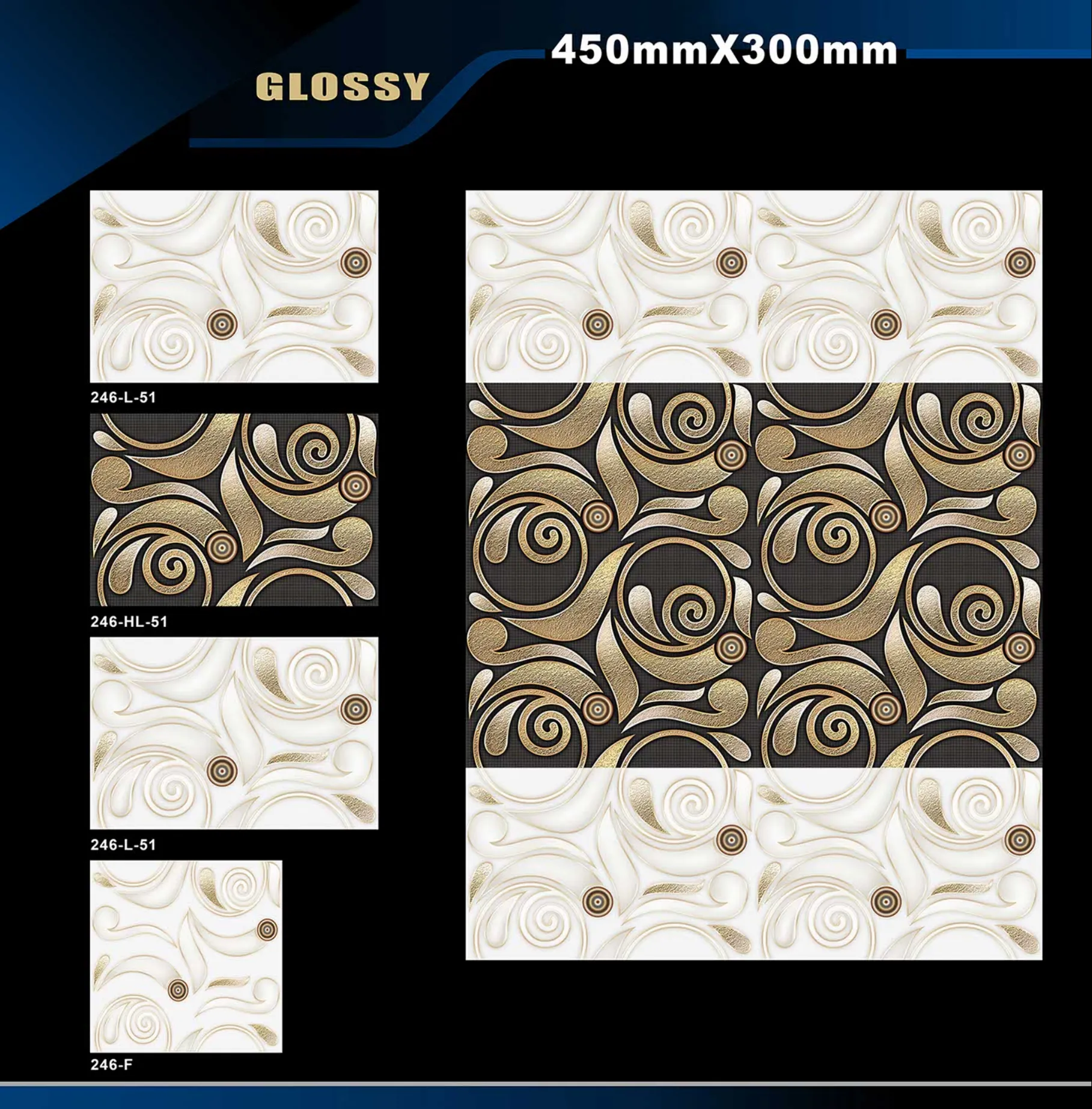 12 X 18 Glossy 105 To 316 - Design 45 - 300x450mm Glossy