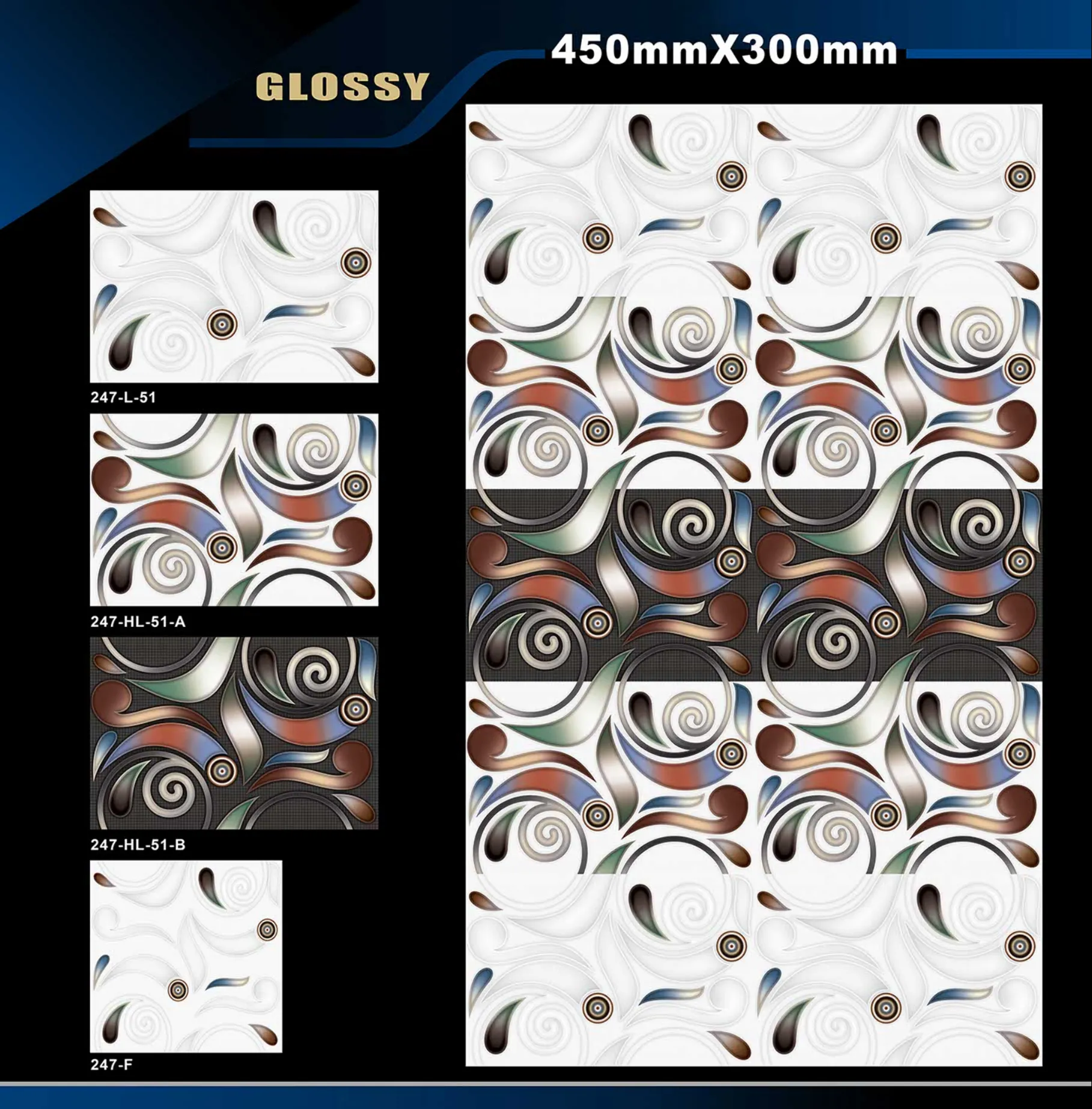 12 X 18 Glossy 105 To 316 - Design 46 - 300x450mm Glossy