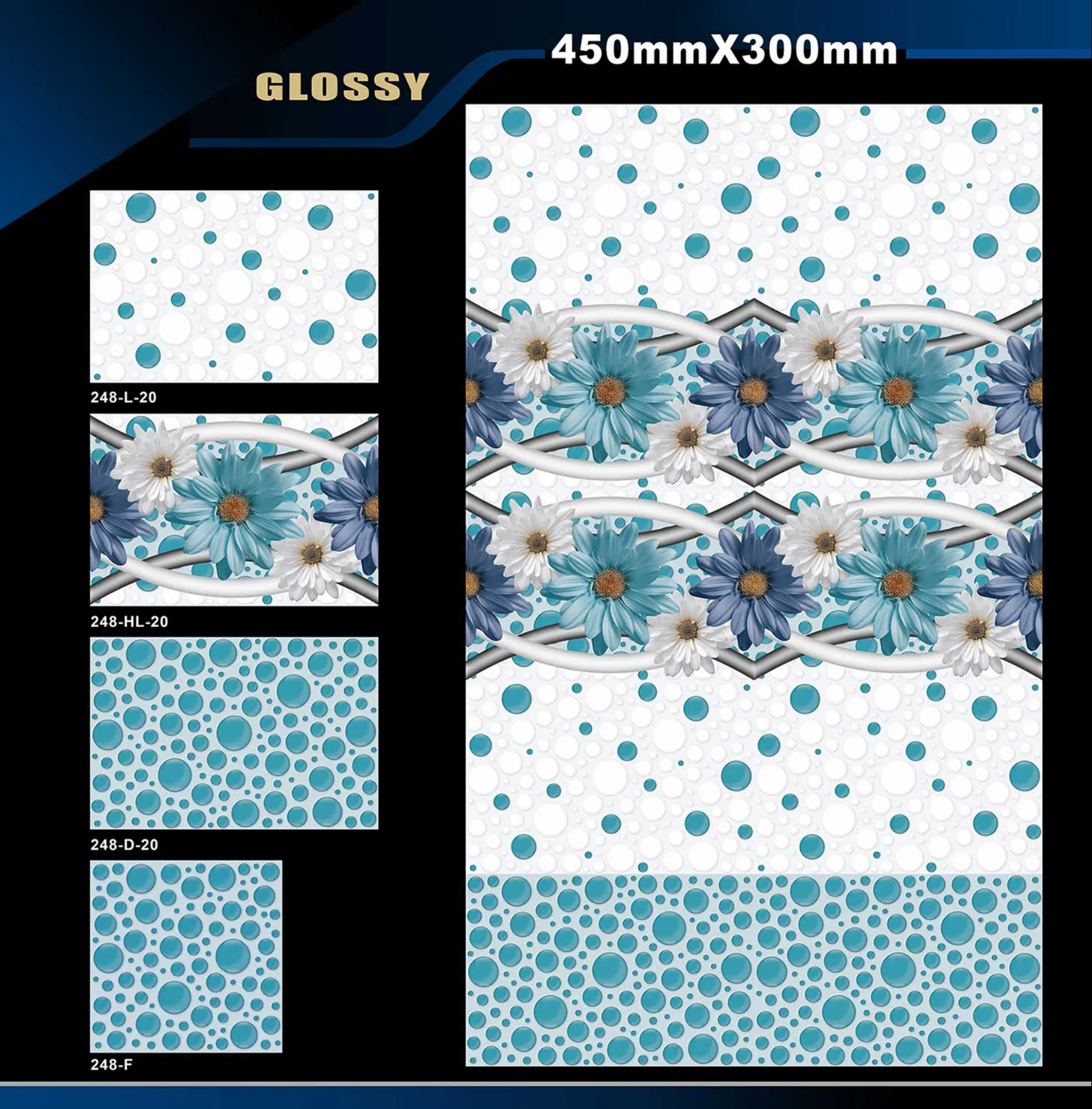 12 X 18 Glossy 105 To 316 - Design 47 - 300x450mm Glossy