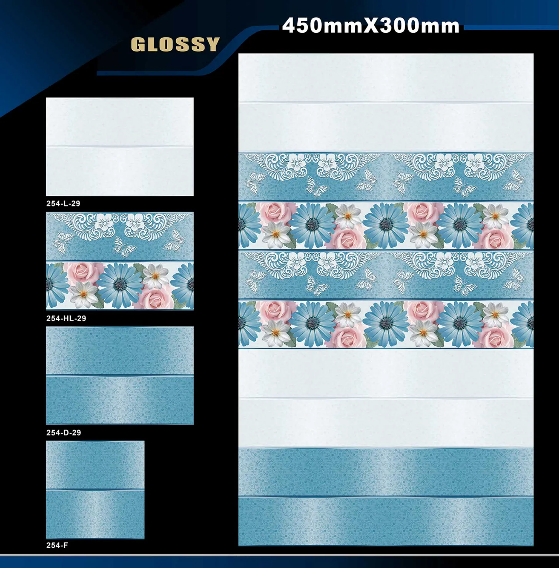 12 X 18 Glossy 105 To 316 - Design 53 - 300x450mm Glossy