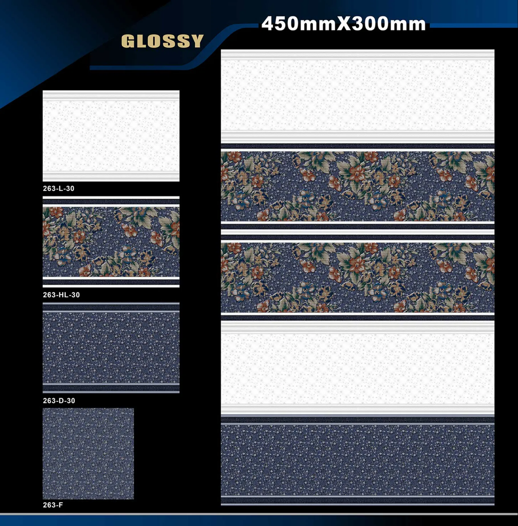 12 X 18 Glossy 105 To 316 - Design 54 - 300x450mm Glossy