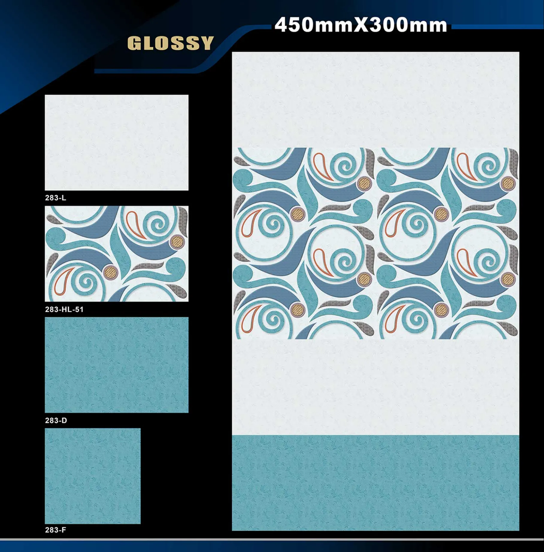 12 X 18 Glossy 105 To 316 - Design 60 - 300x450mm Glossy