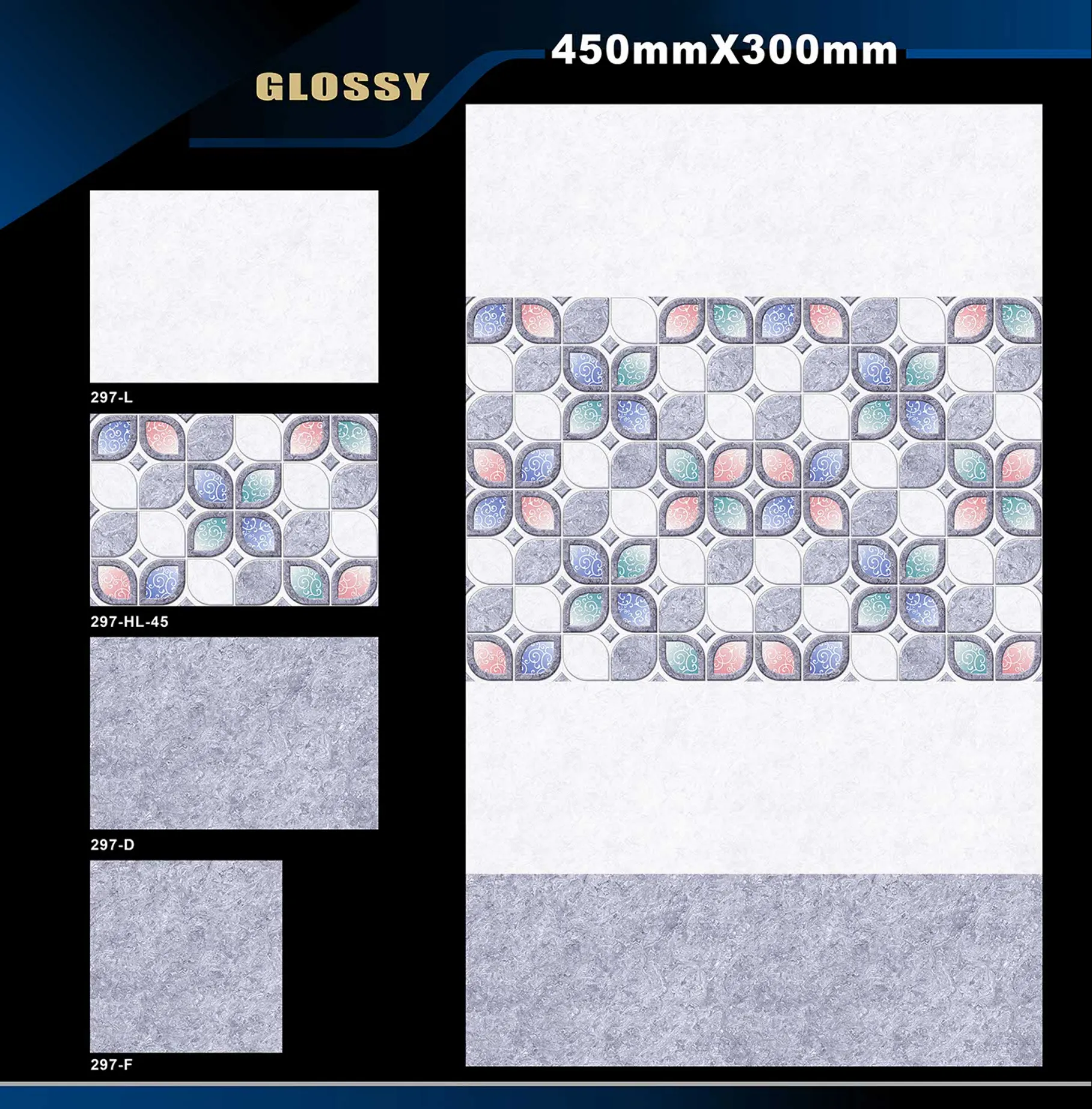 12 X 18 Glossy 105 To 316 - Design 65 - 300x450mm Glossy