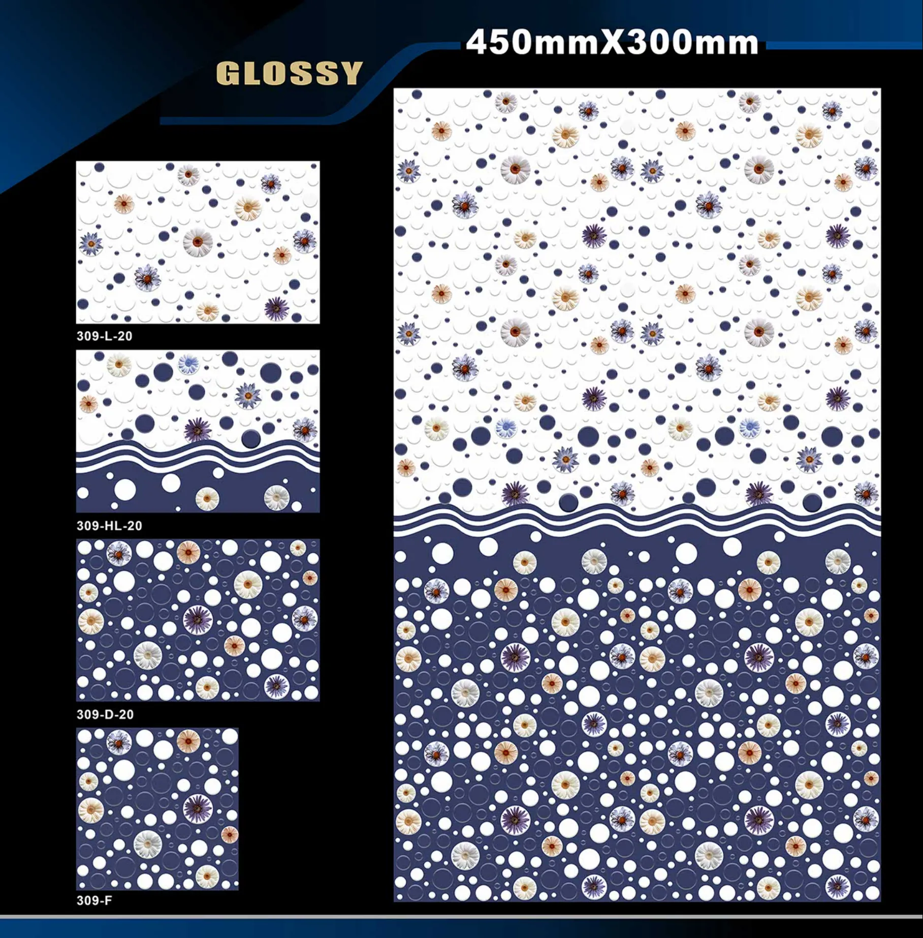 12 X 18 Glossy 105 To 316 - Design 68 - 300x450mm Glossy