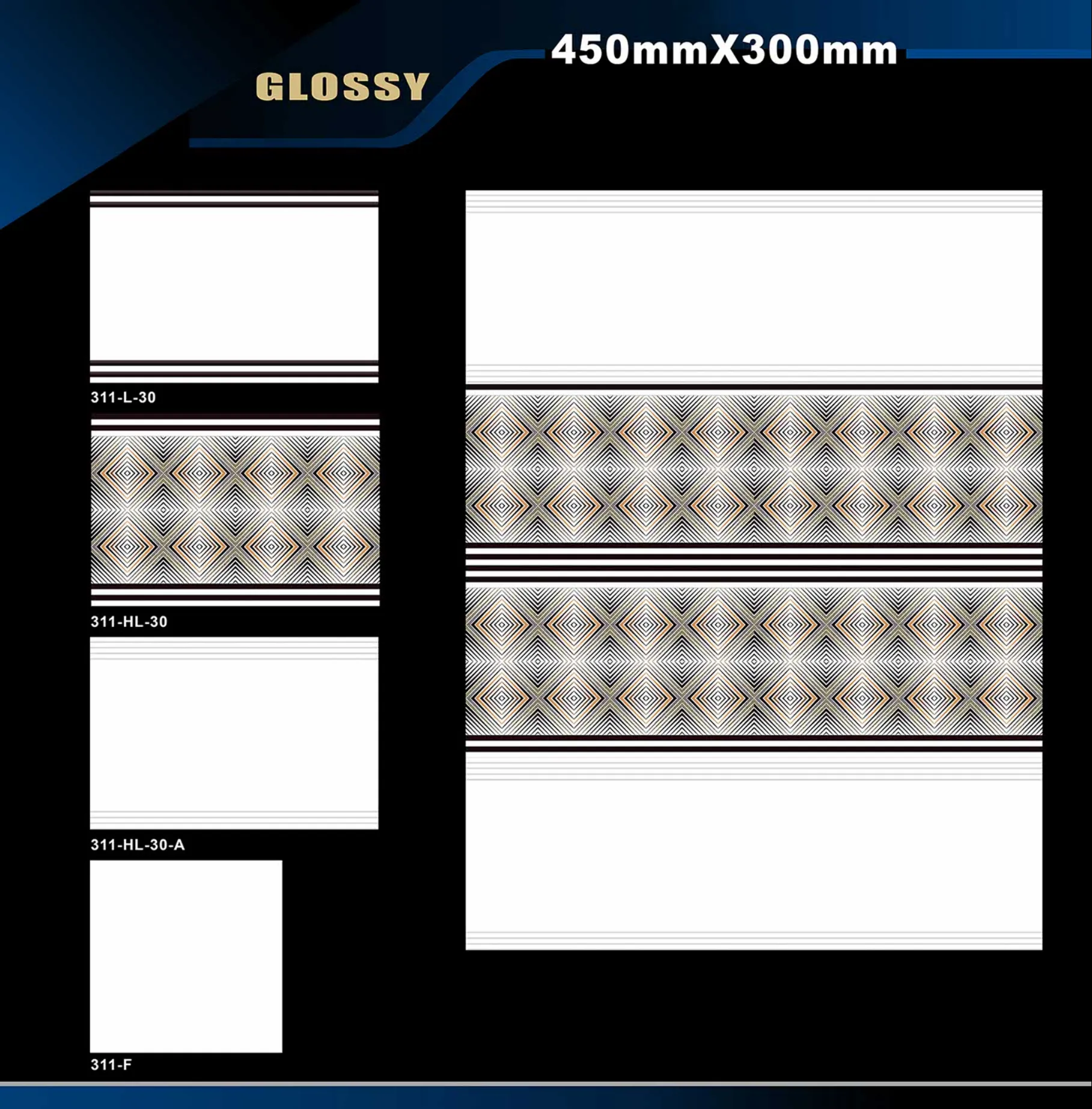 12 X 18 Glossy 105 To 316 - Design 69 - 300x450mm Glossy
