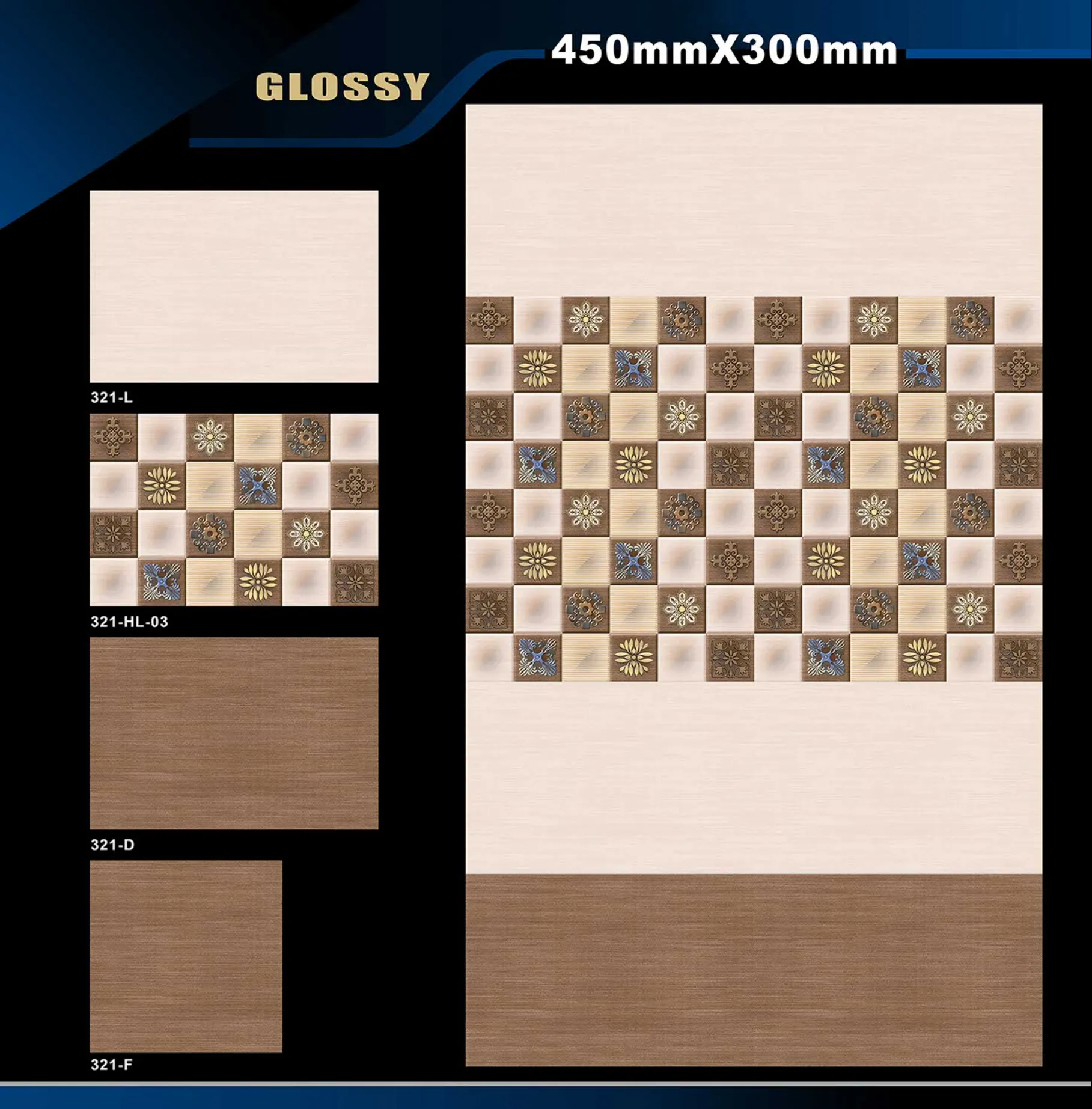 12 X 18 Glossy 317 To 415 - Design 9 - 300x450mm Glossy
