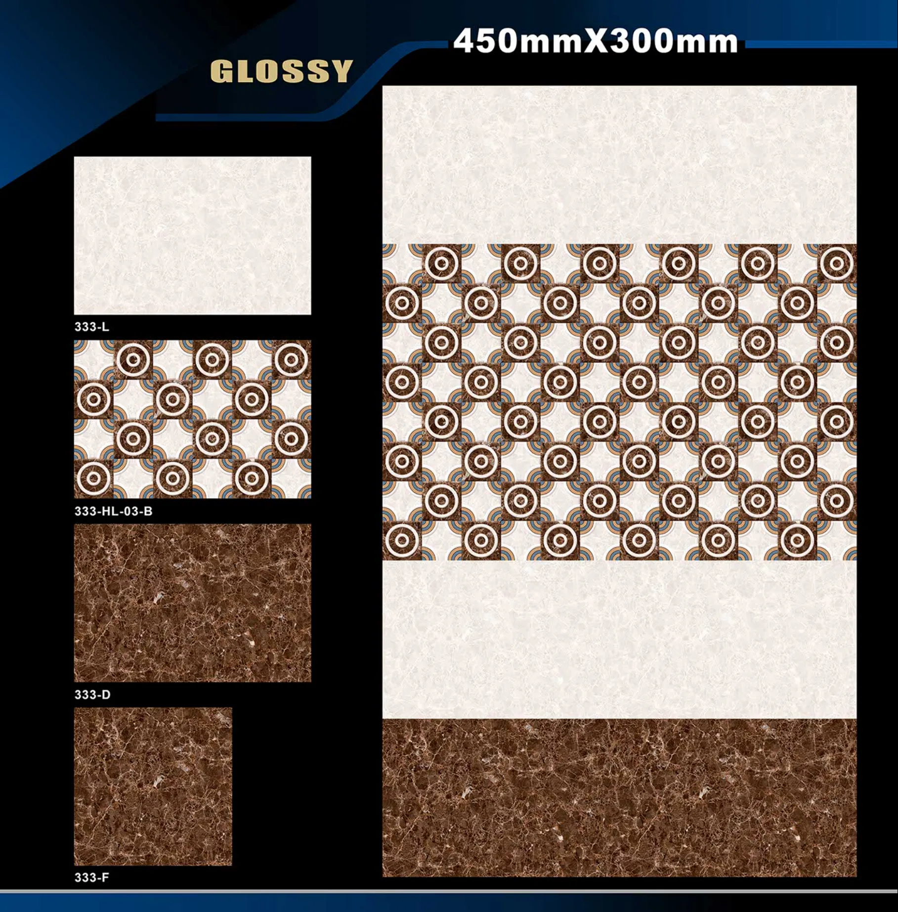12 X 18 Glossy 317 To 415 - Design 15 - 300x450mm Glossy