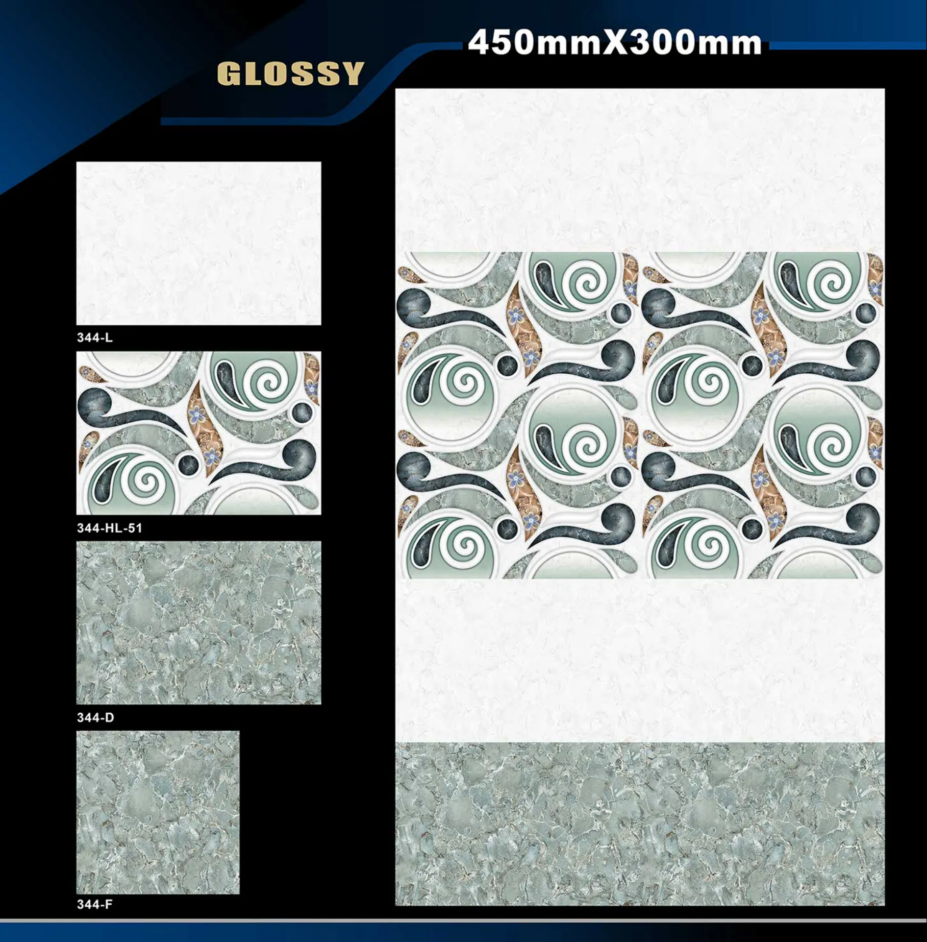 12 X 18 Glossy 317 To 415 - Design 22 - 300x450mm Glossy