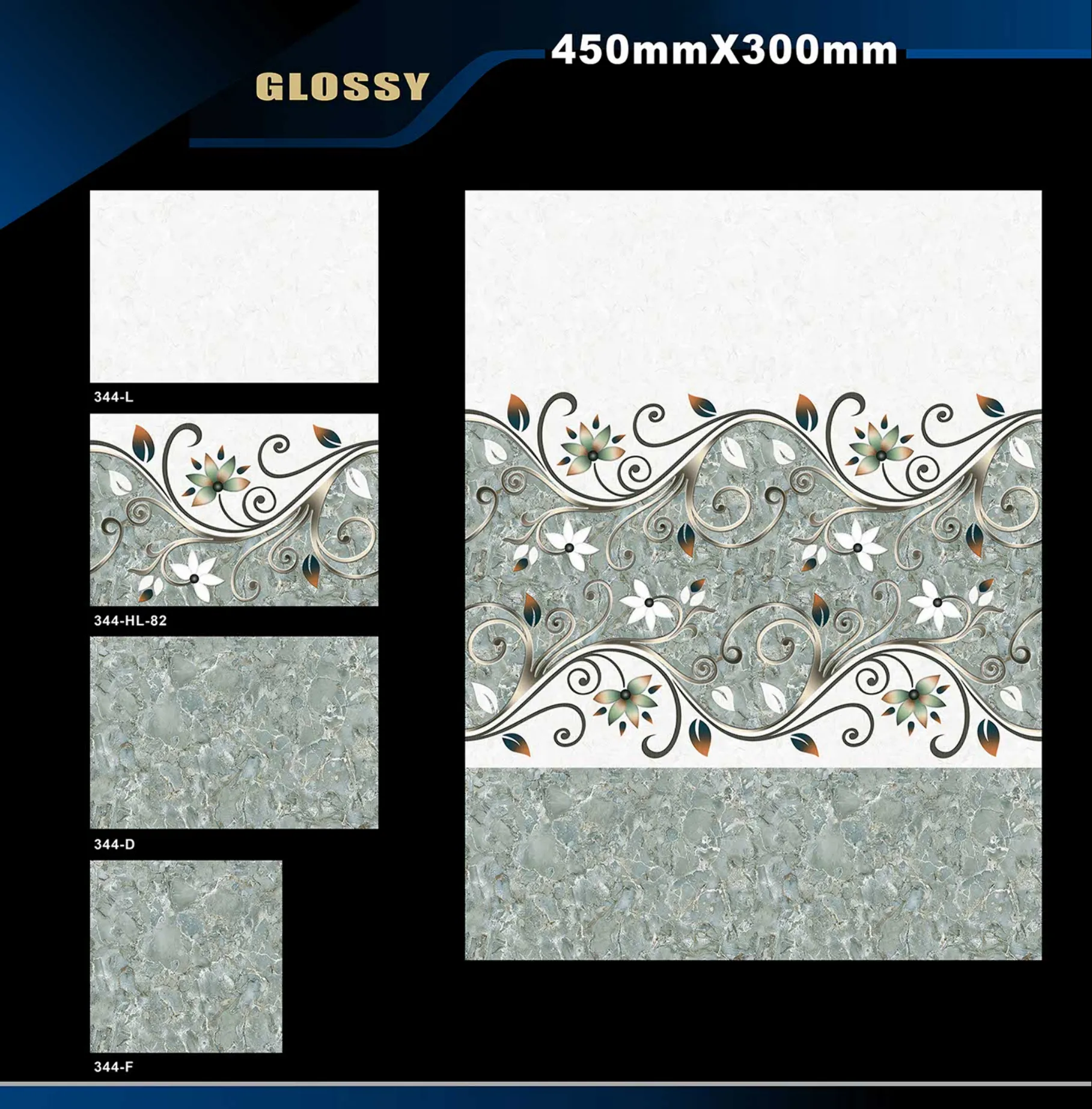 12 X 18 Glossy 317 To 415 - Design 24 - 300x450mm Glossy