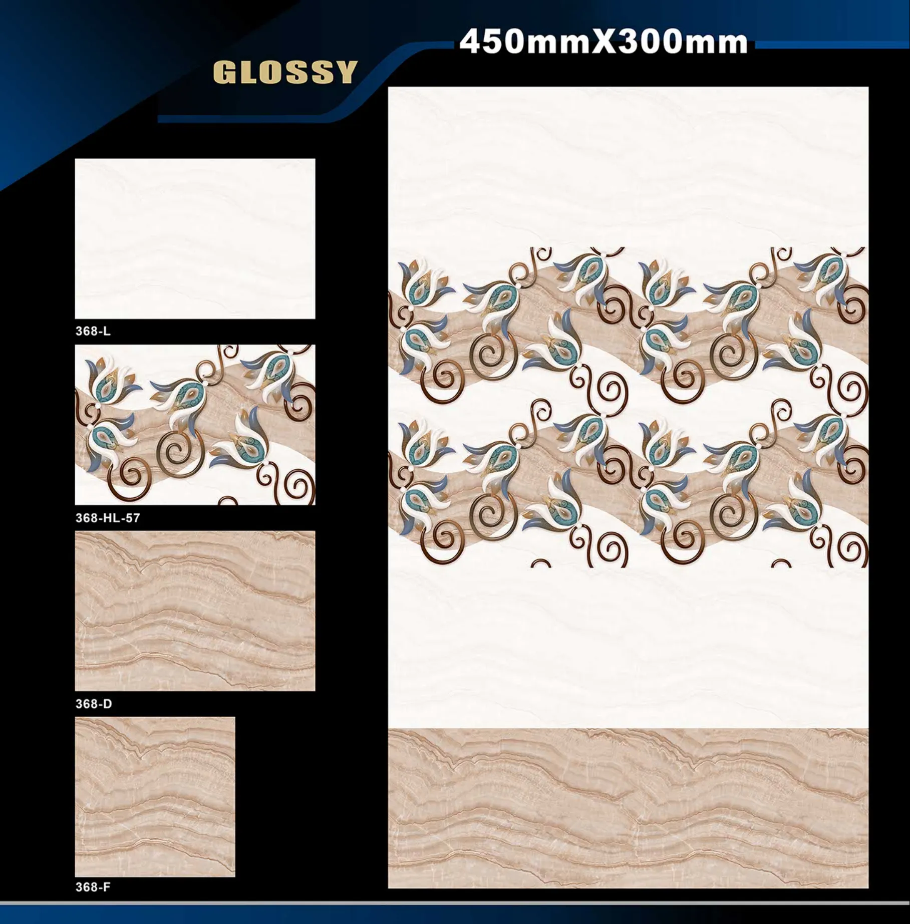 12 X 18 Glossy 317 To 415 - Design 35 - 300x450mm Glossy