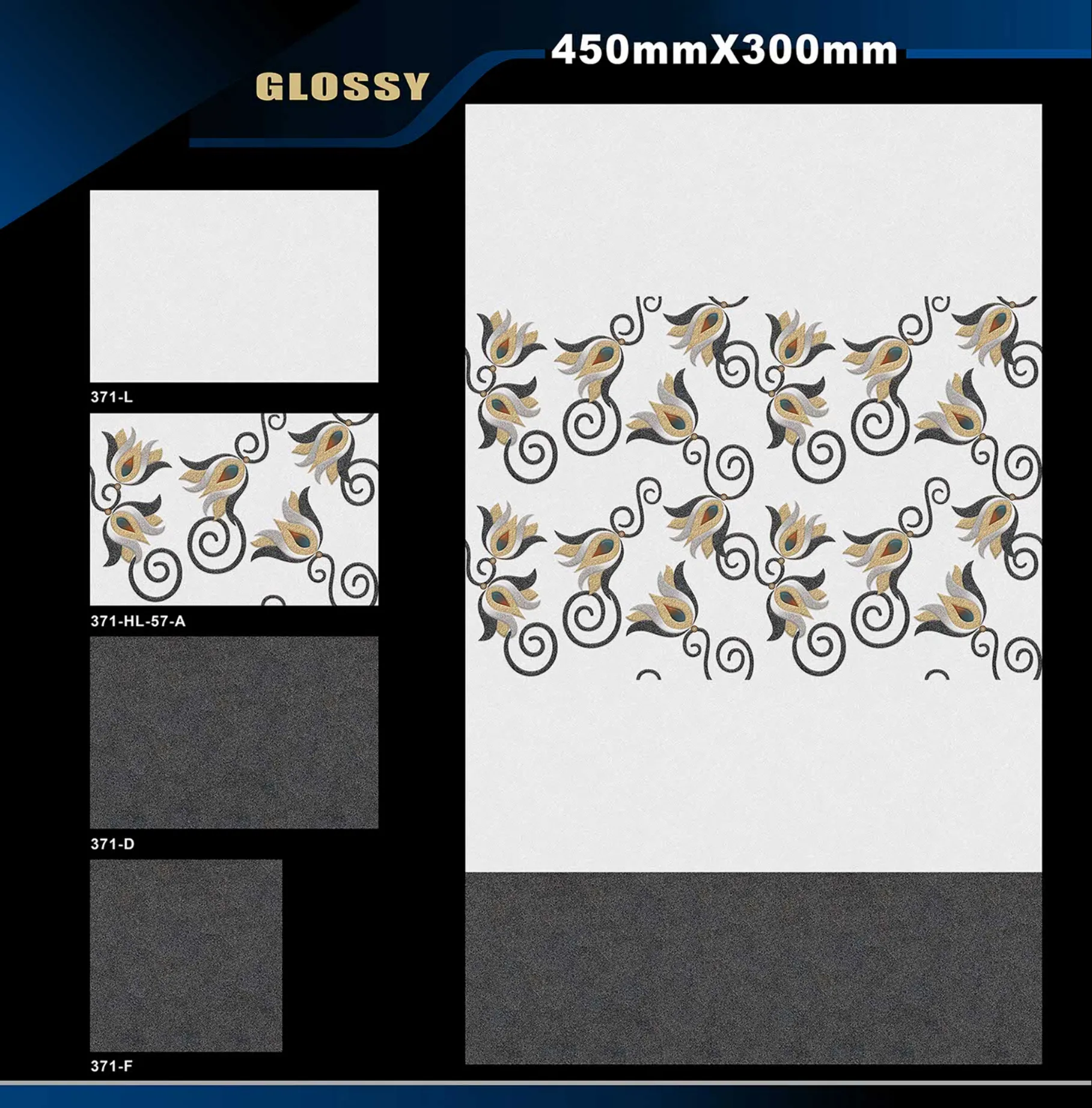 12 X 18 Glossy 317 To 415 - Design 41 - 300x450mm Glossy