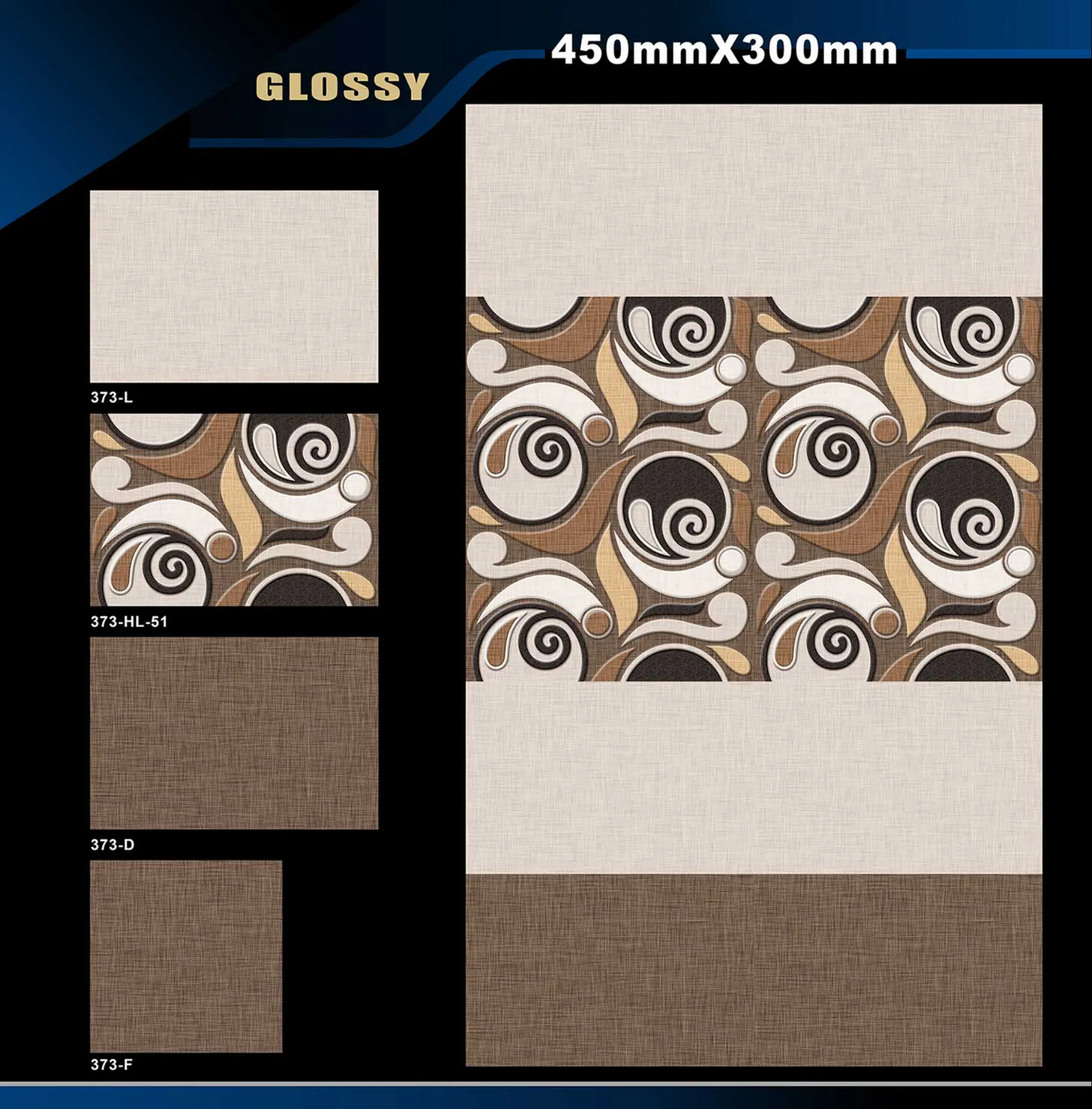 12 X 18 Glossy 317 To 415 - Design 45 - 300x450mm Glossy