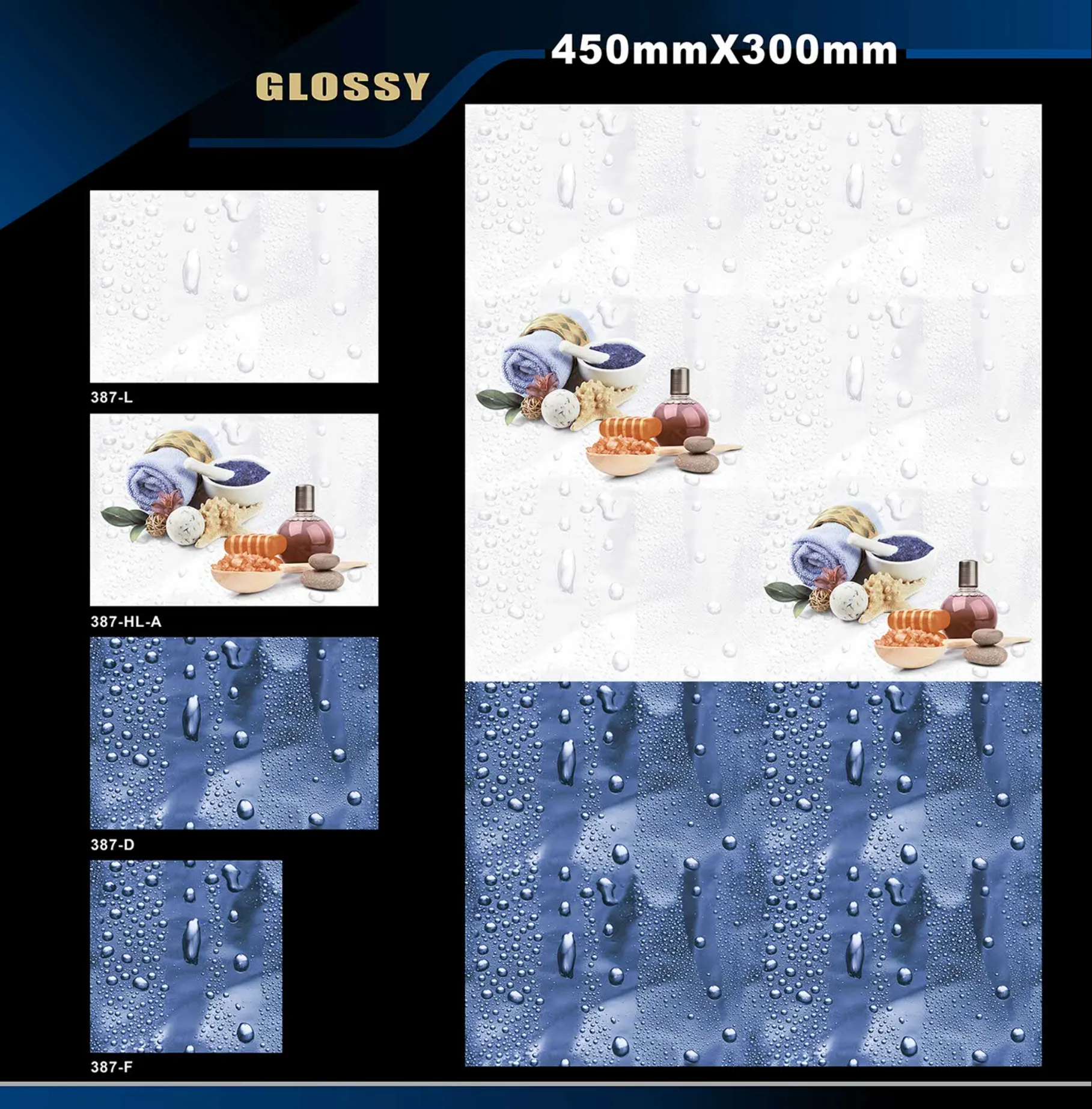 12 X 18 Glossy 317 To 415 - Design 50 - 300x450mm Glossy