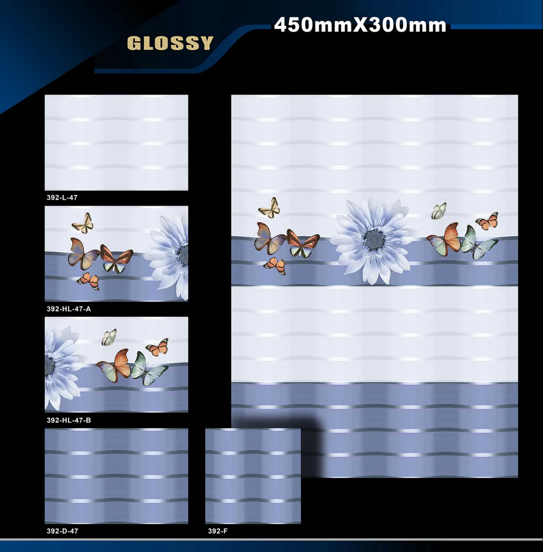 12 X 18 Glossy 317 To 415 - Design 54 - 300x450mm Glossy