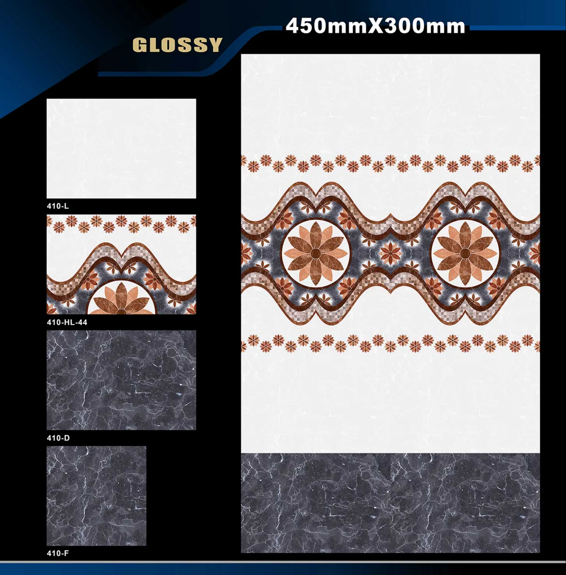 12 X 18 Glossy 317 To 415 - Design 65 - 300x450mm Glossy
