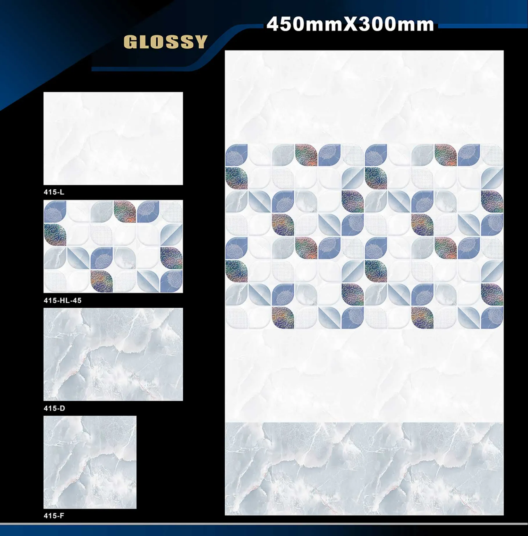 12 X 18 Glossy 317 To 415 - Design 71 - 300x450mm Glossy