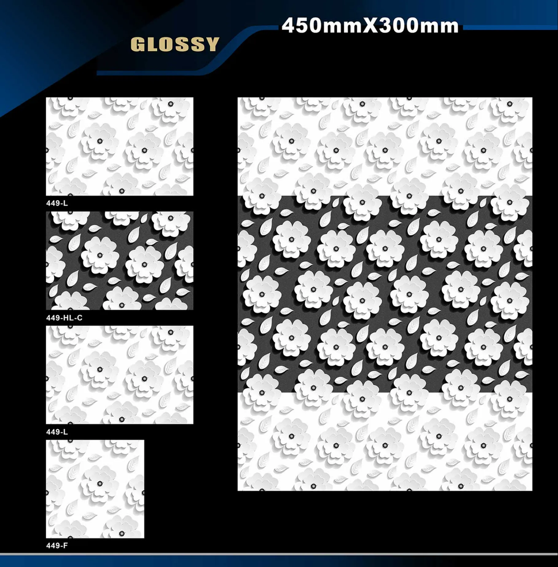 12 X 18 Glossy 416 To 526 - Design 19 - 300x450mm Glossy