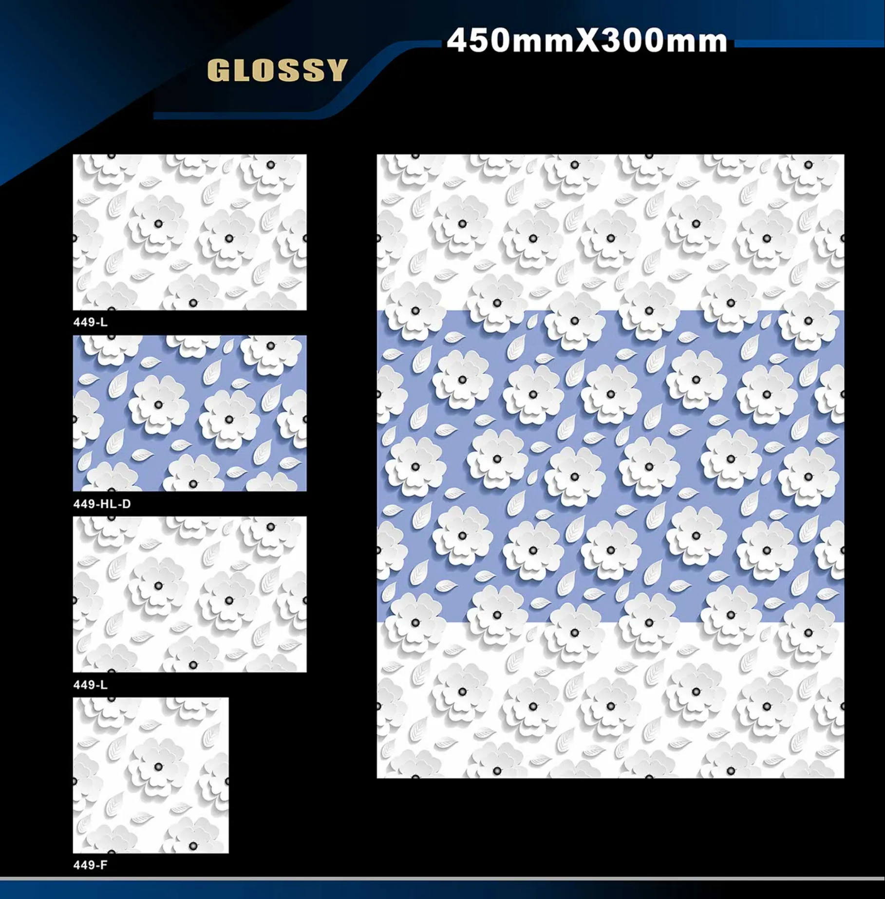12 X 18 Glossy 416 To 526 - Design 20 - 300x450mm Glossy