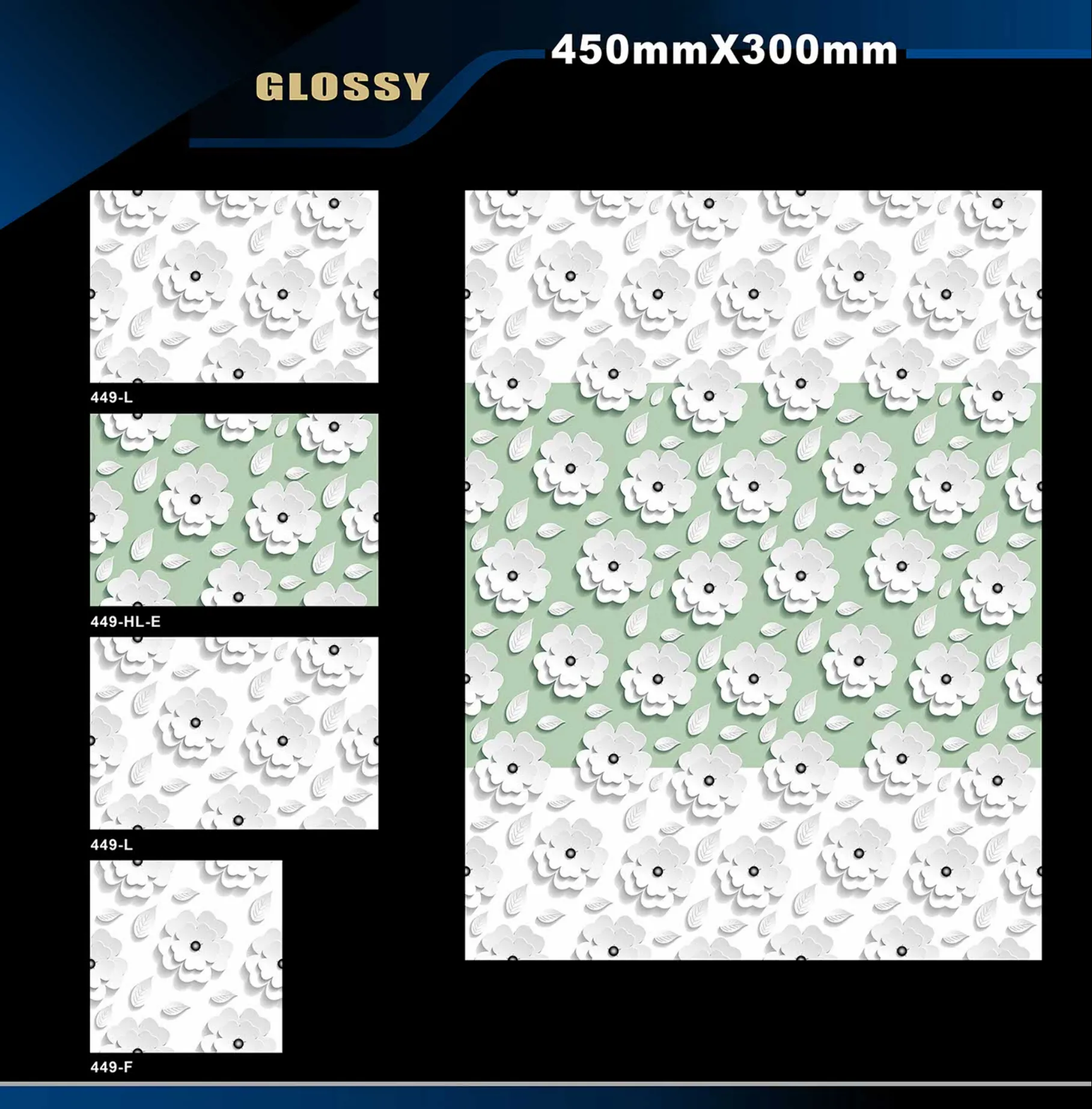 12 X 18 Glossy 416 To 526 - Design 21 - 300x450mm Glossy