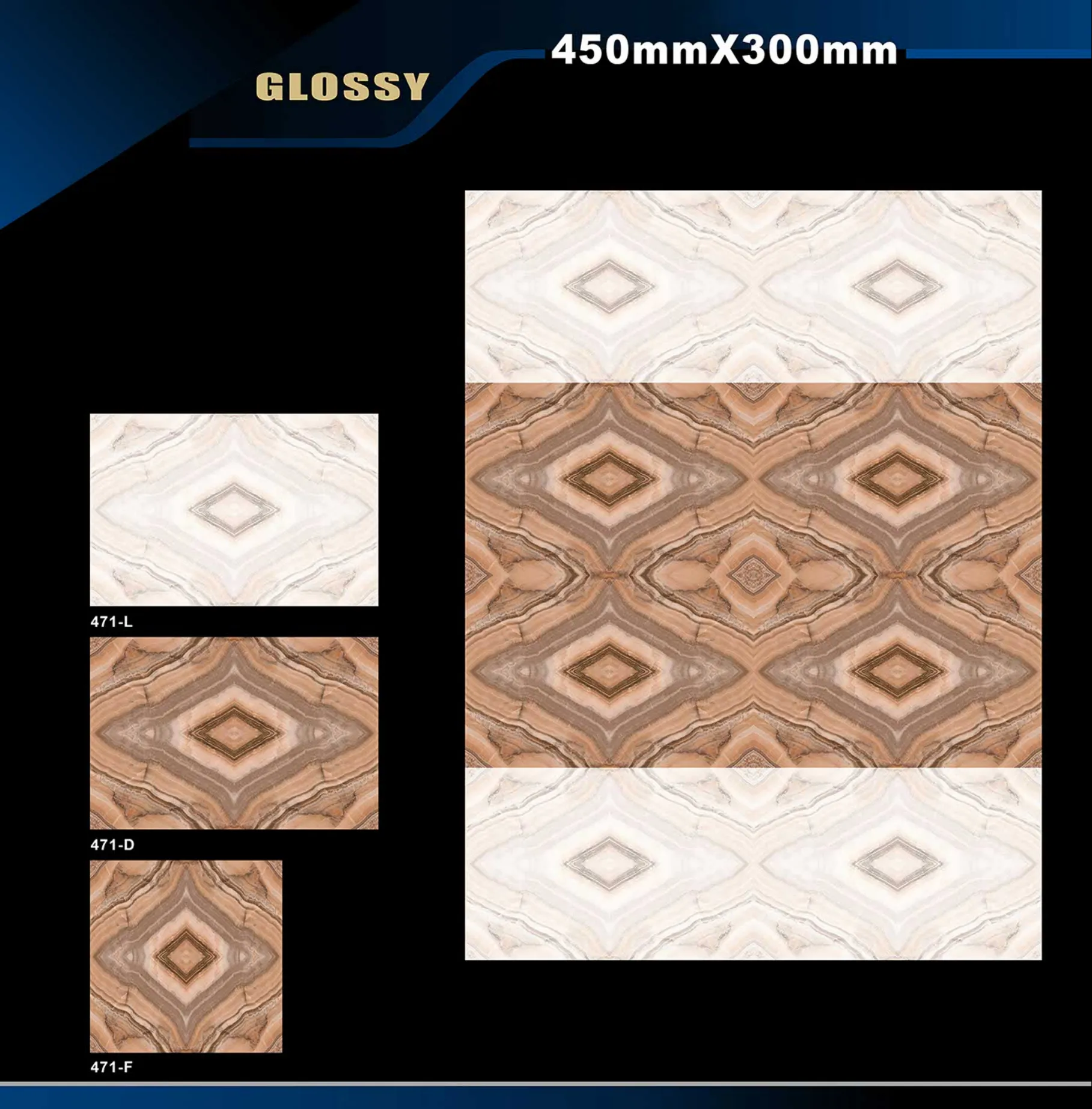 12 X 18 Glossy 416 To 526 - Design 38 - 300x450mm Glossy