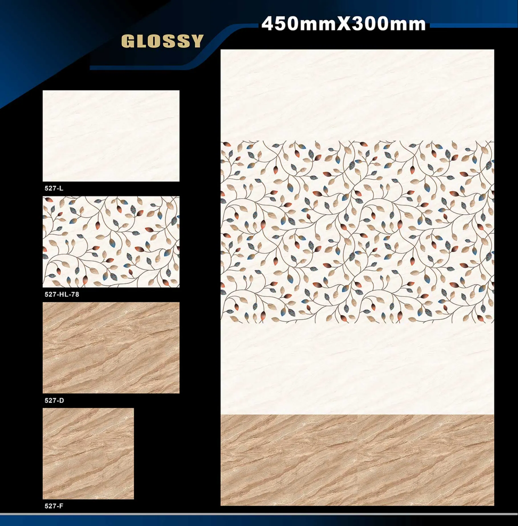 12 X 18 Glossy 527 To 577 - Design 3 - 300x450mm Glossy