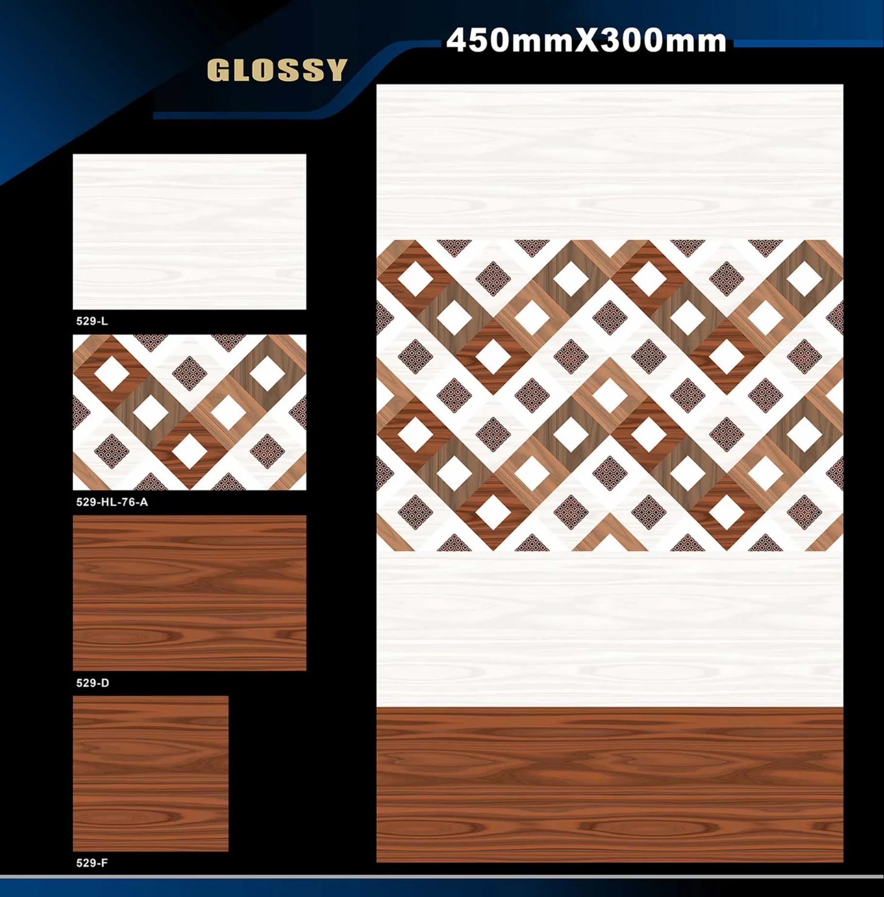 12 X 18 Glossy 527 To 577 - Design 8 - 300x450mm Glossy