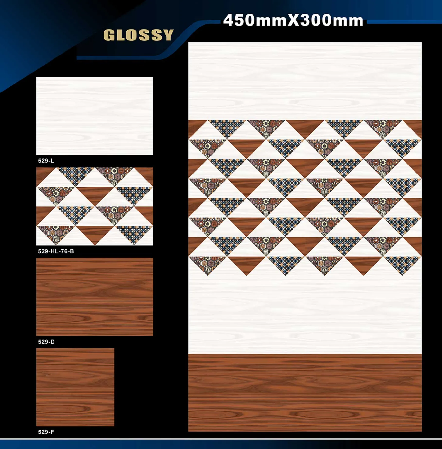 12 X 18 Glossy 527 To 577 - Design 9 - 300x450mm Glossy
