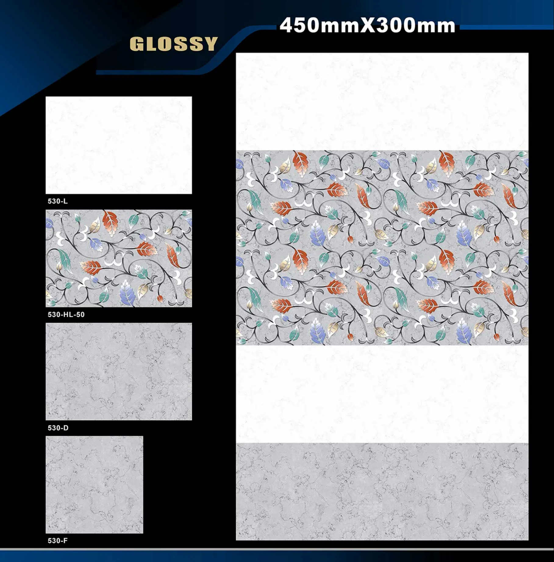 12 X 18 Glossy 527 To 577 - Design 12 - 300x450mm Glossy
