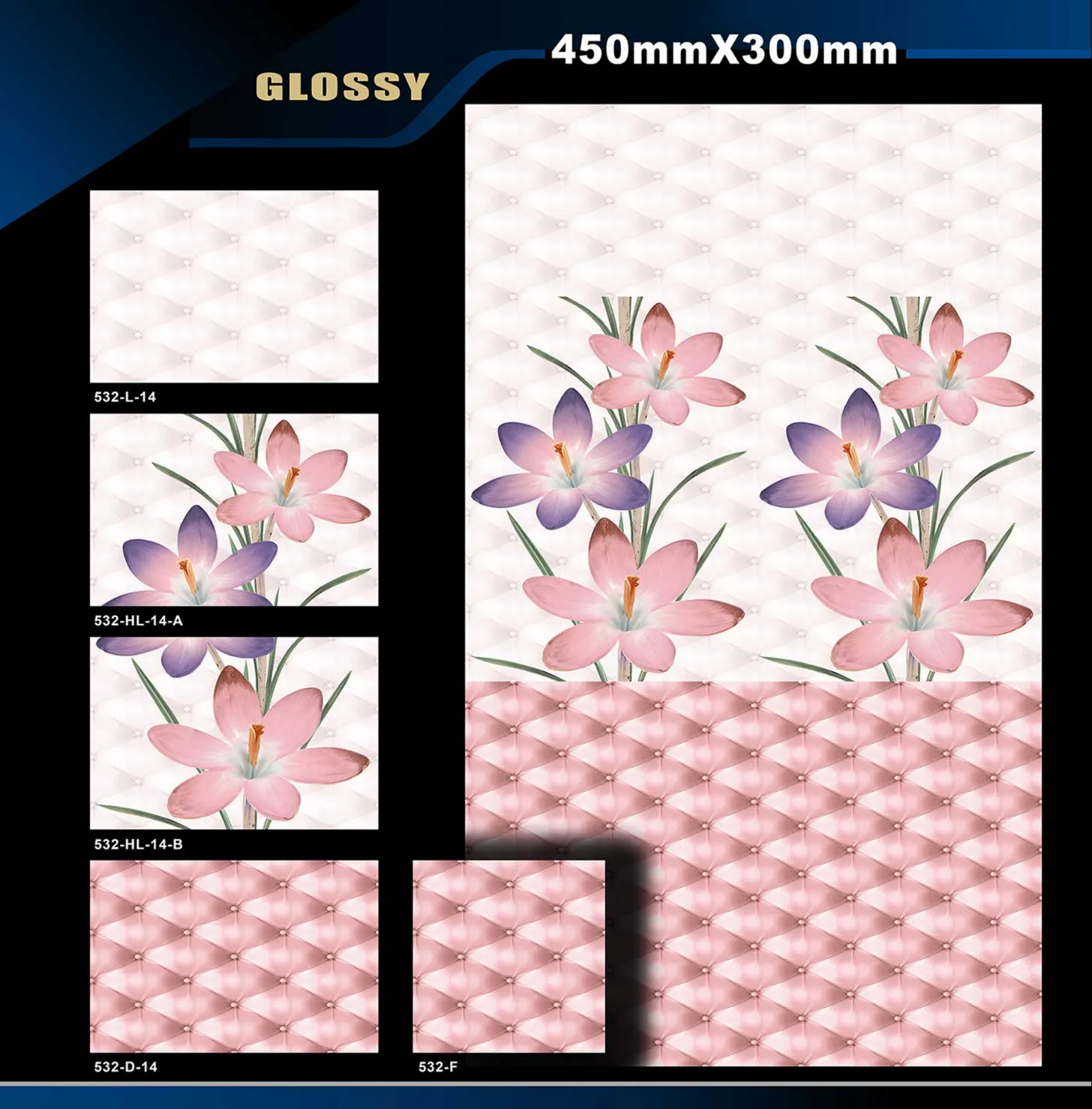 12 X 18 Glossy 527 To 577 - Design 16 - 300x450mm Glossy