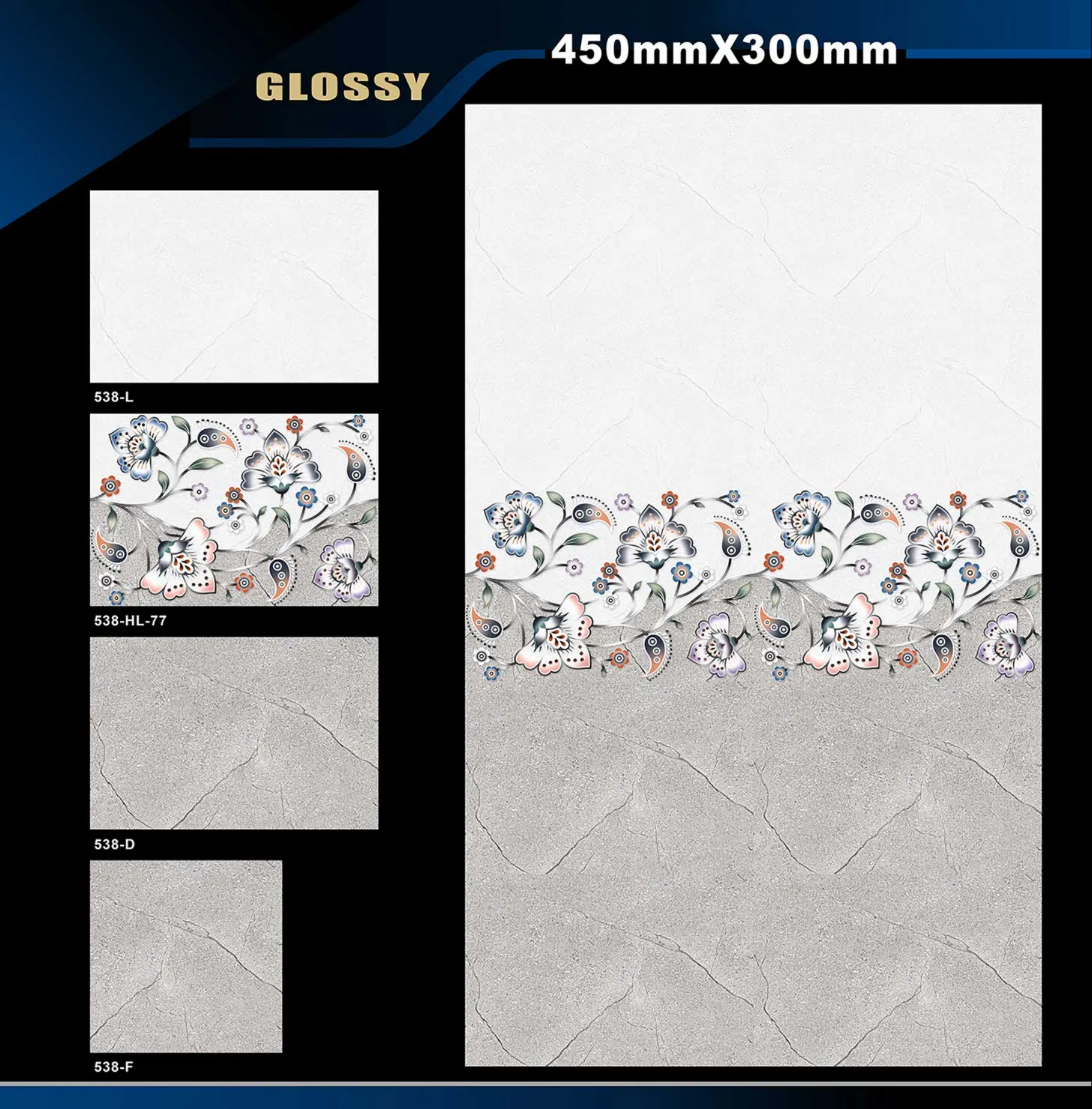 12 X 18 Glossy 527 To 577 - Design 28 - 300x450mm Glossy