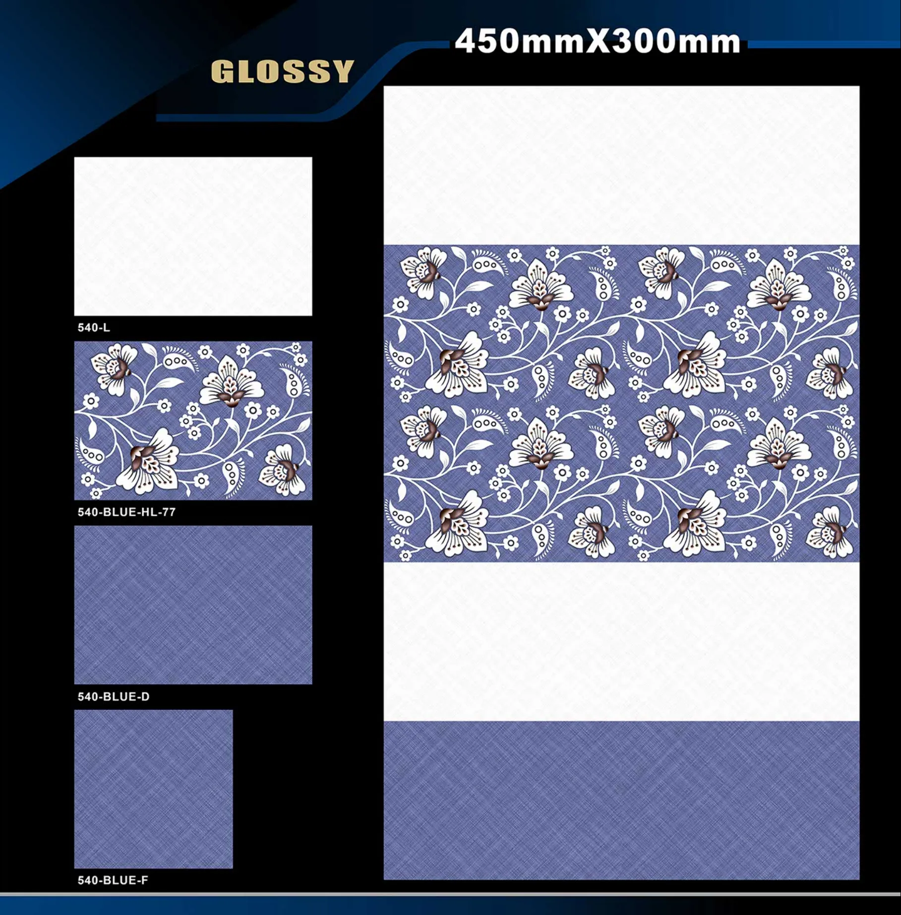 12 X 18 Glossy 527 To 577 - Design 32 - 300x450mm Glossy