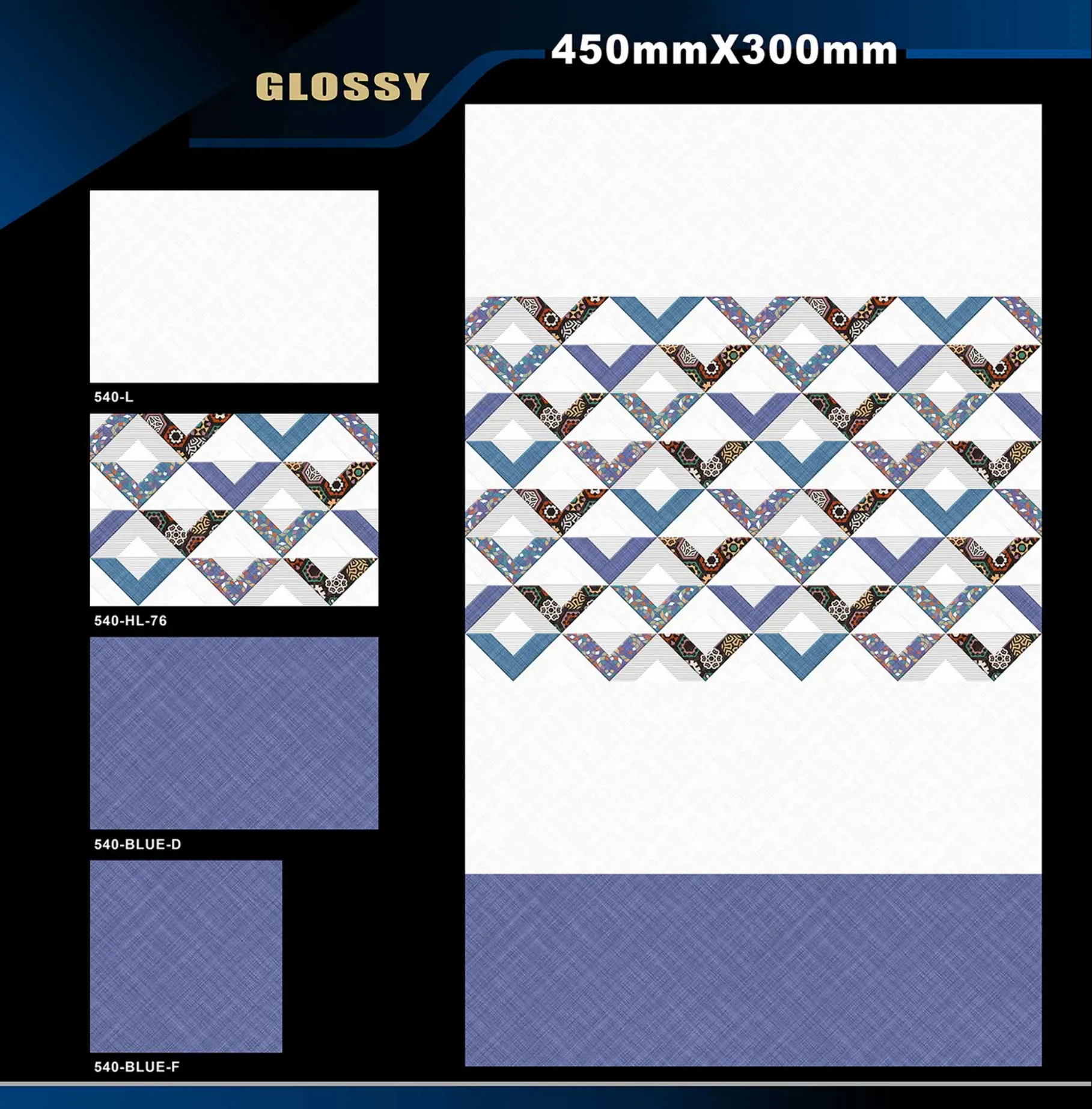 12 X 18 Glossy 527 To 577 - Design 33 - 300x450mm Glossy