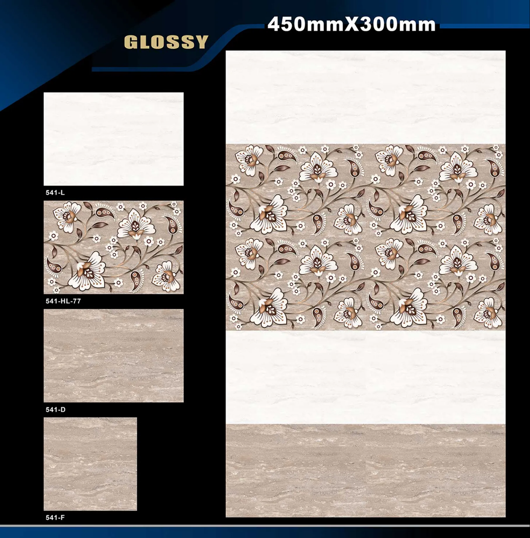 12 X 18 Glossy 527 To 577 - Design 35 - 300x450mm Glossy