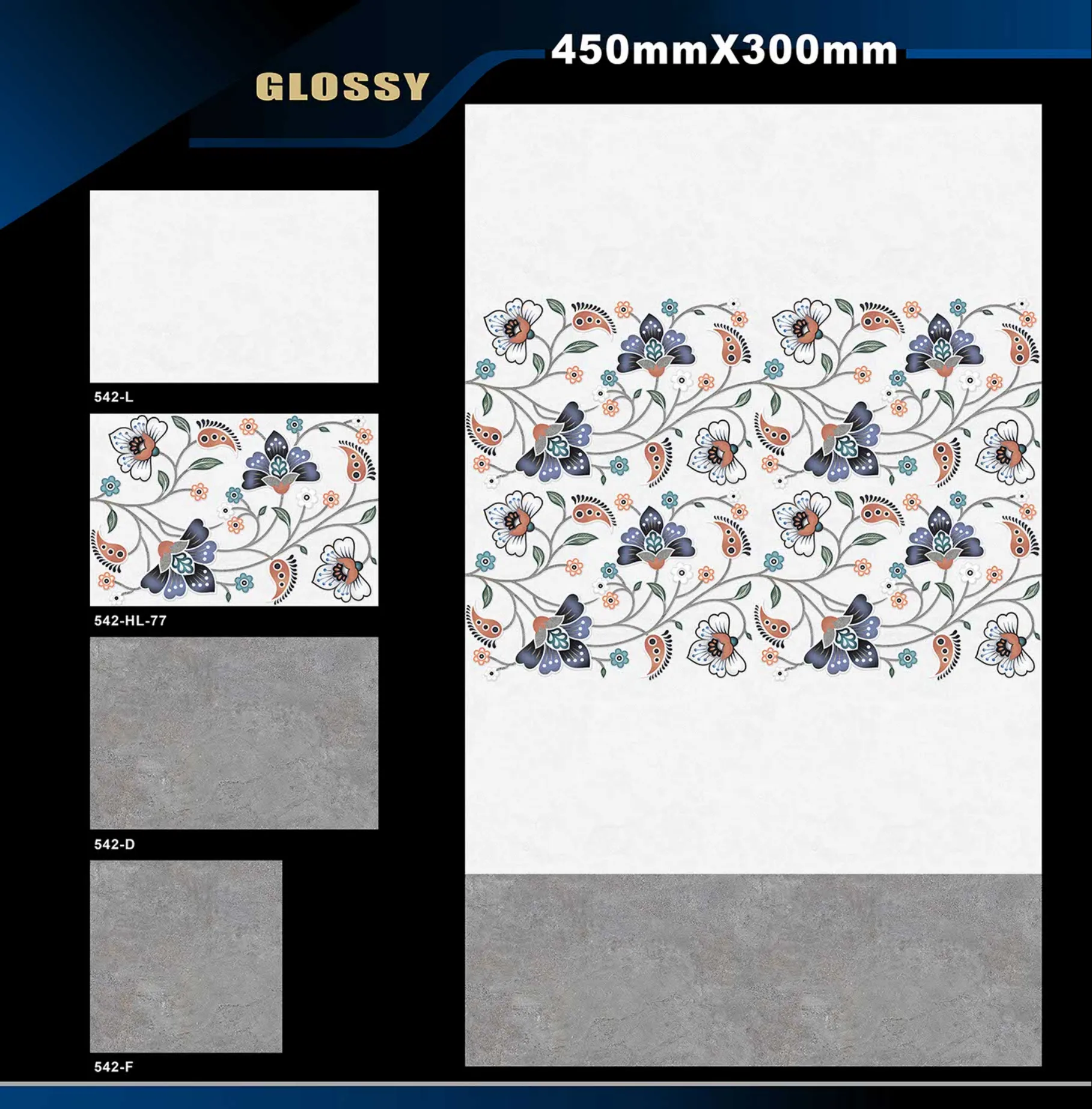 12 X 18 Glossy 527 To 577 - Design 37 - 300x450mm Glossy