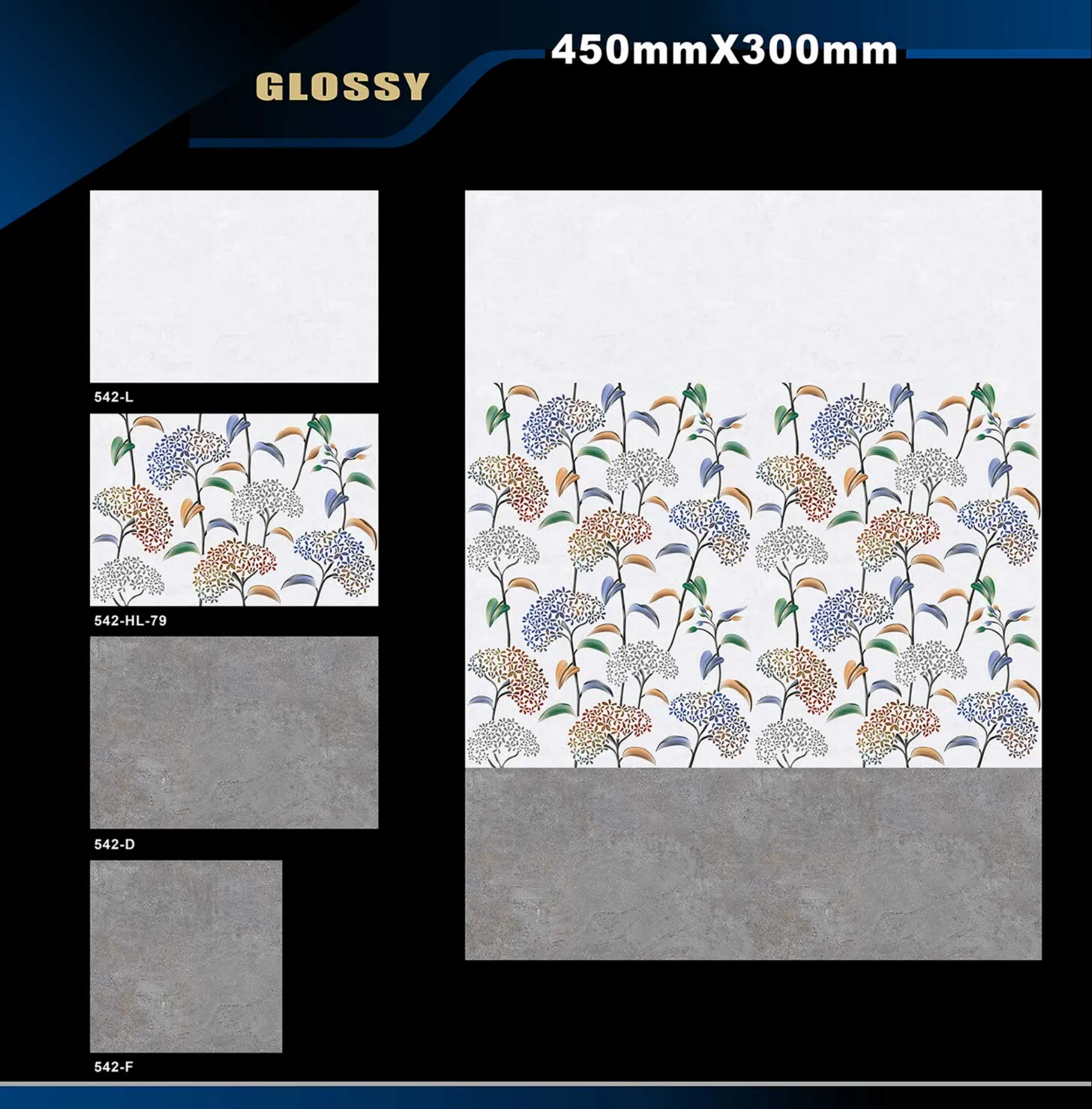 12 X 18 Glossy 527 To 577 - Design 39 - 300x450mm Glossy