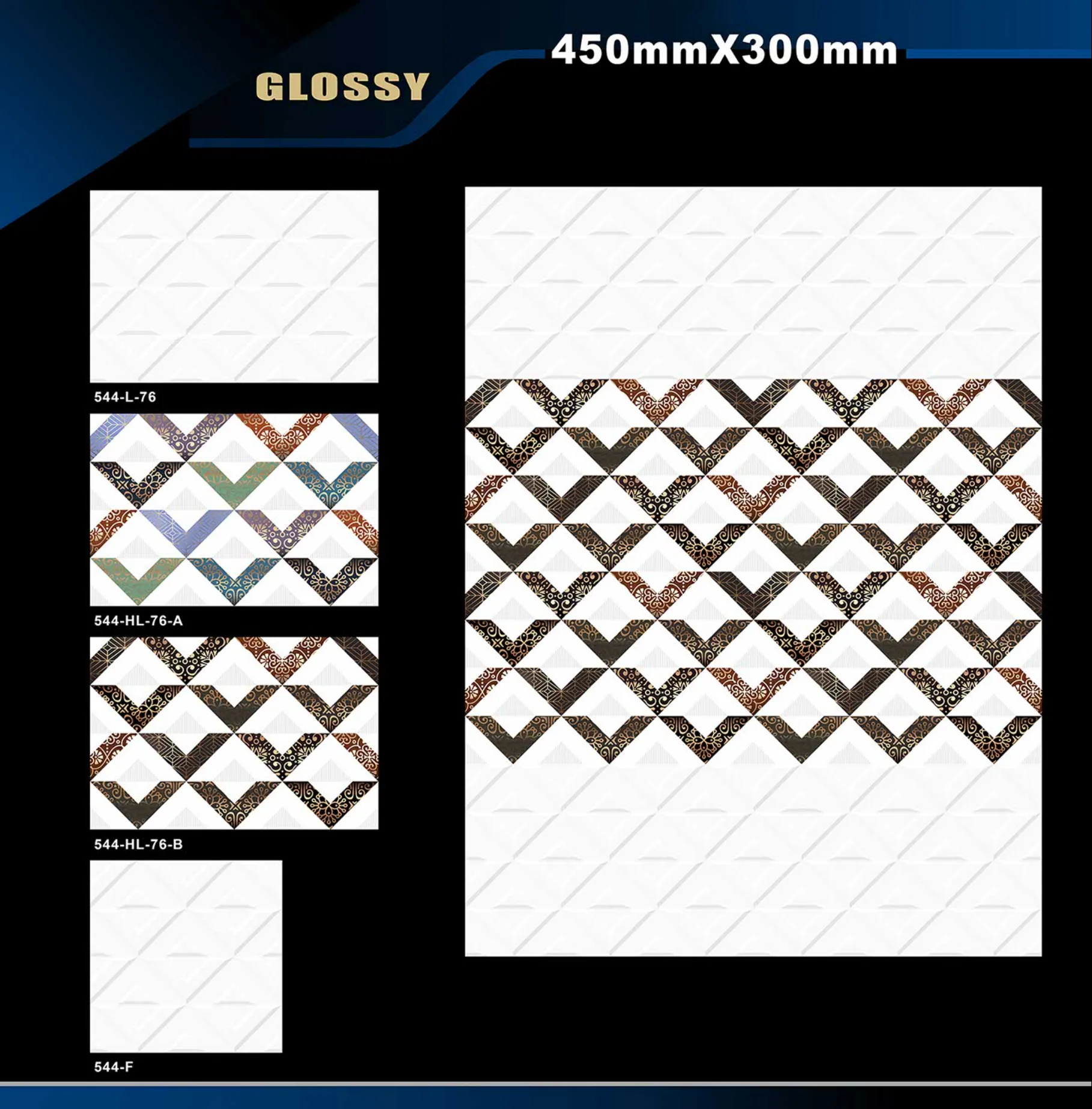 12 X 18 Glossy 527 To 577 - Design 42 - 300x450mm Glossy