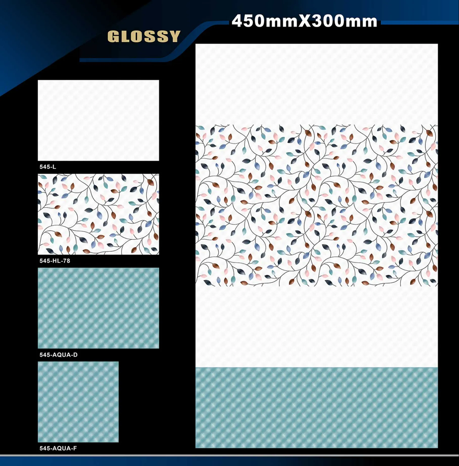 12 X 18 Glossy 527 To 577 - Design 43 - 300x450mm Glossy