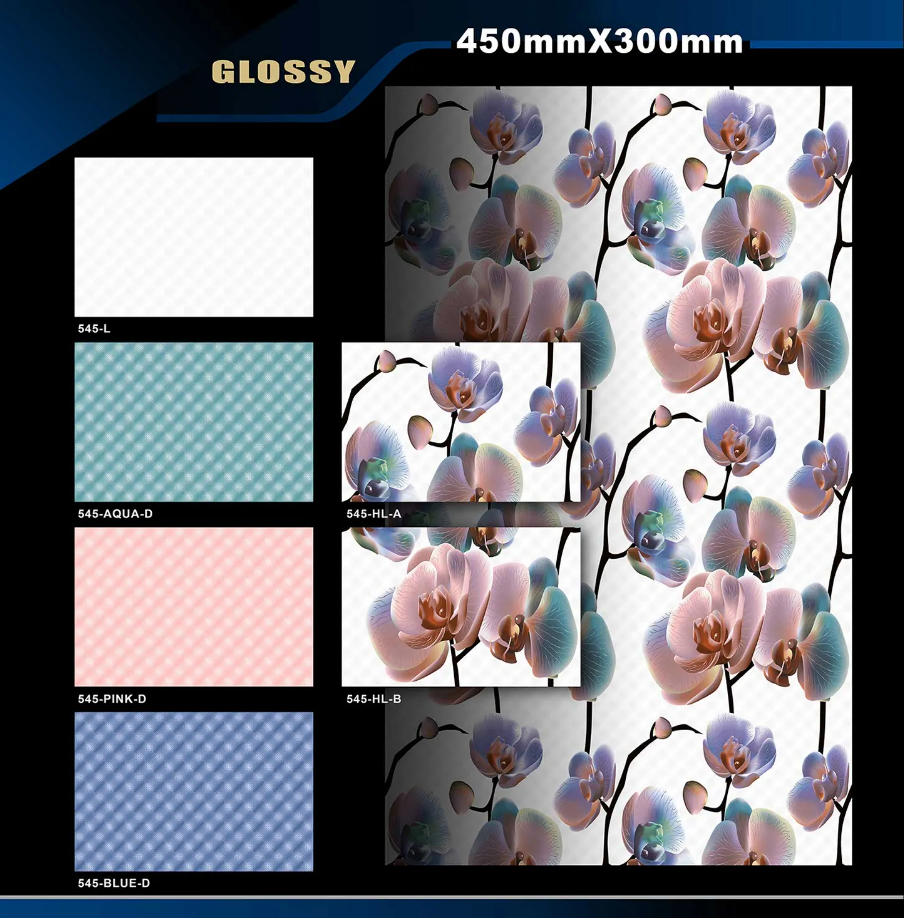 12 X 18 Glossy 527 To 577 - Design 47 - 300x450mm Glossy