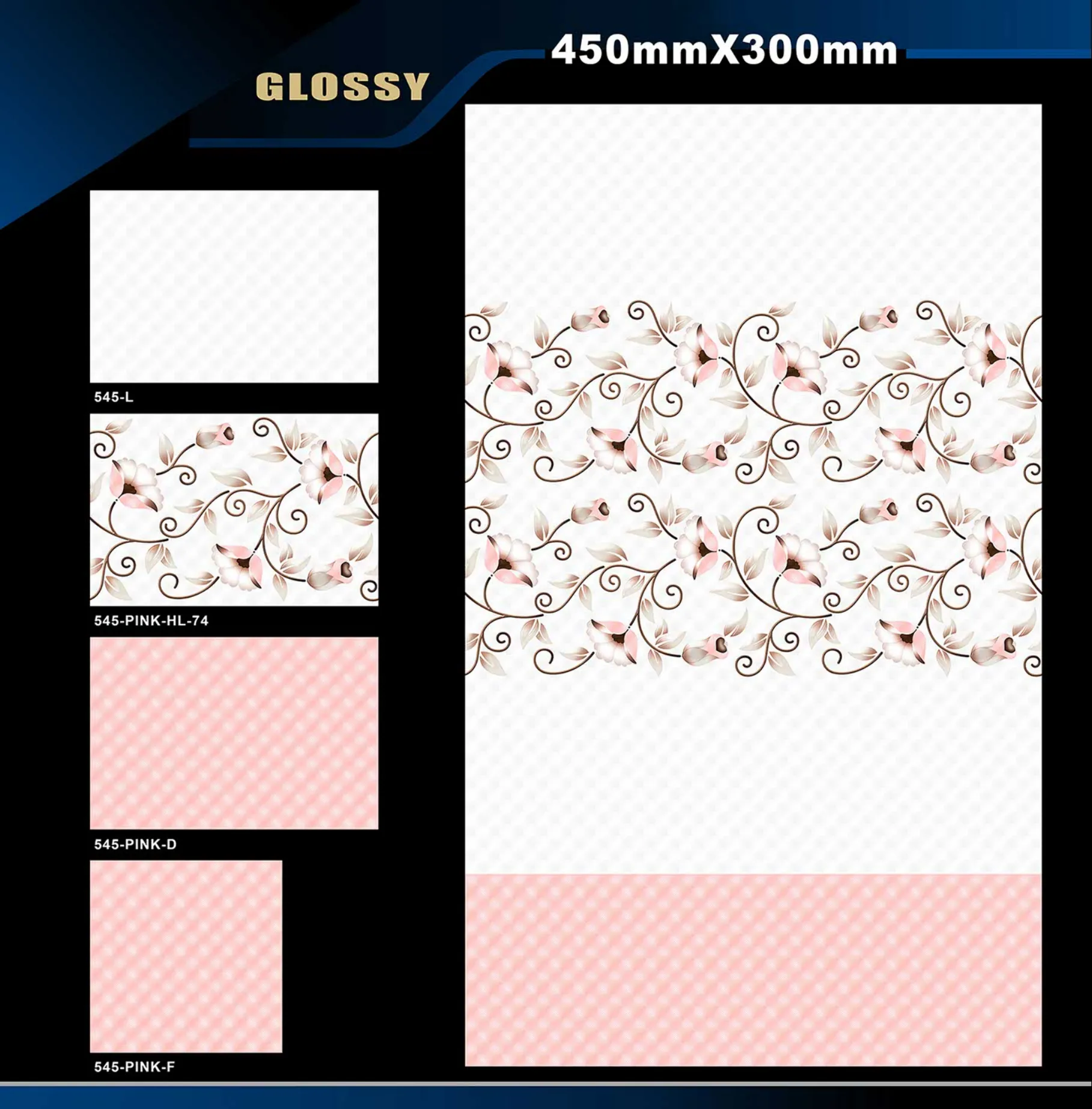 12 X 18 Glossy 527 To 577 - Design 50 - 300x450mm Glossy