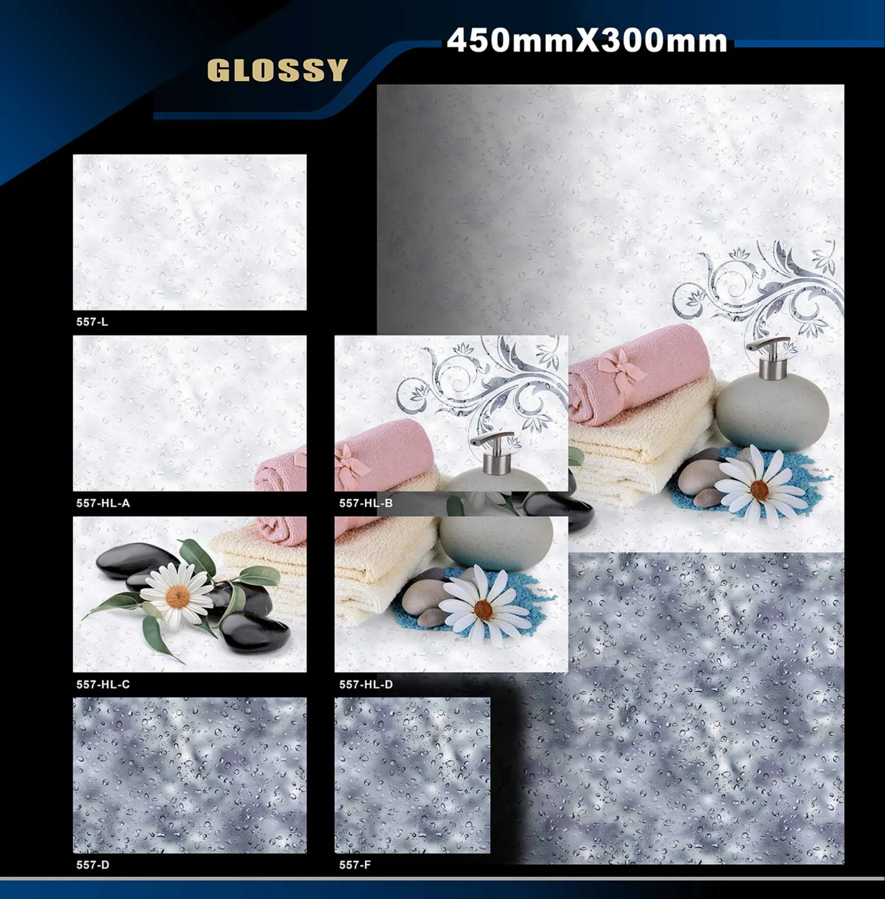 12 X 18 Glossy 527 To 577 - Design 57 - 300x450mm Glossy