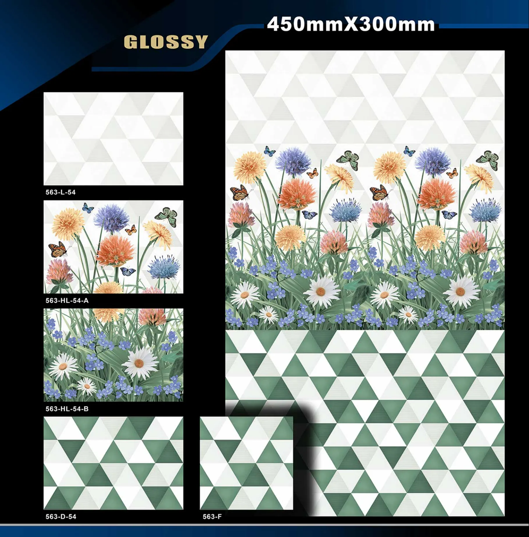 12 X 18 Glossy 527 To 577 - Design 59 - 300x450mm Glossy