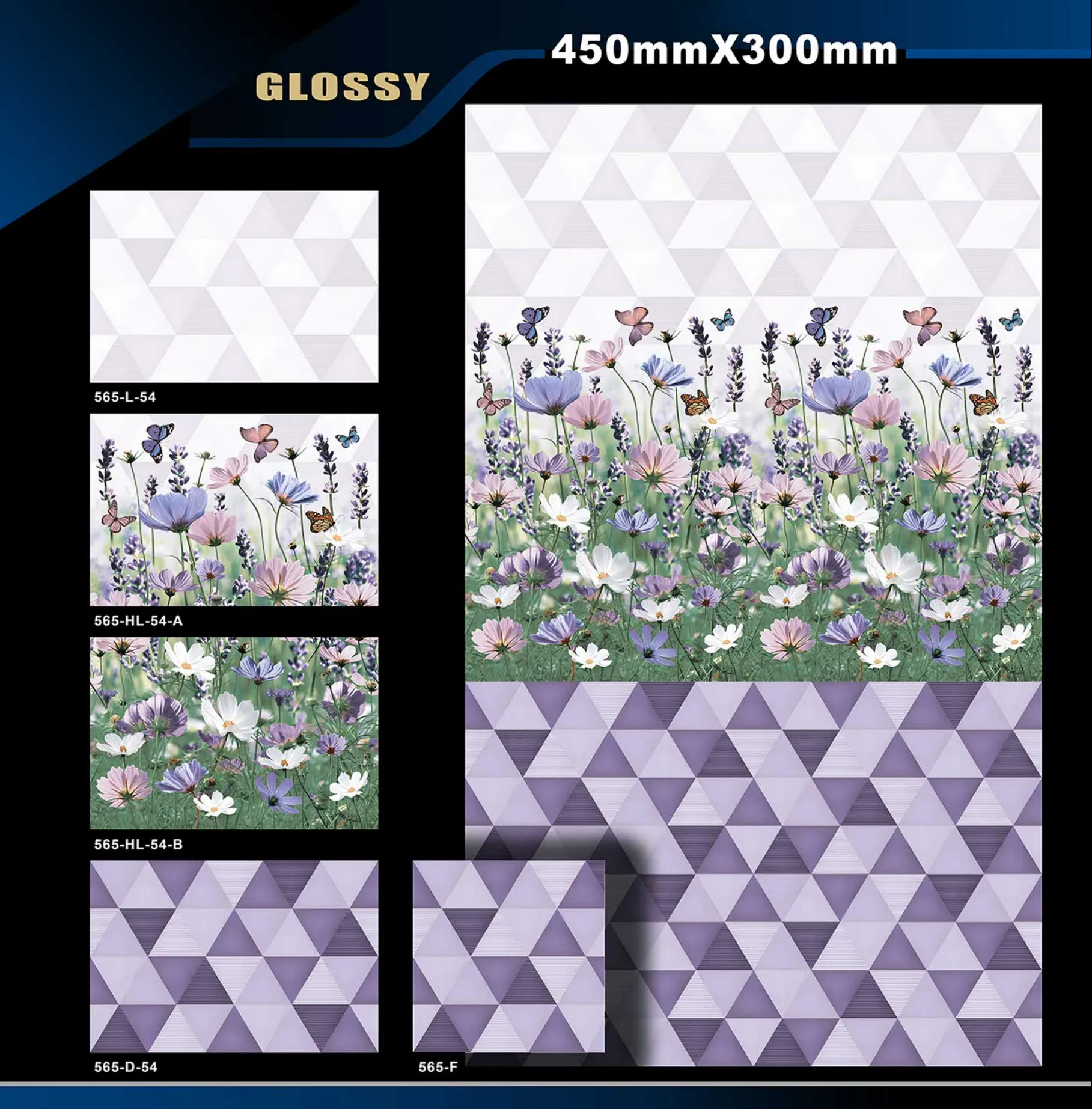 12 X 18 Glossy 527 To 577 - Design 61 - 300x450mm Glossy