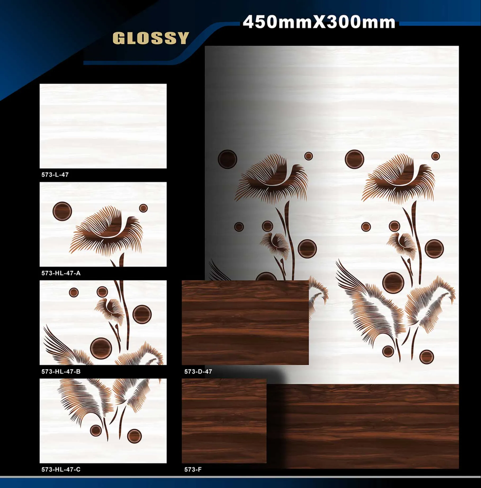 12 X 18 Glossy 527 To 577 - Design 65 - 300x450mm Glossy