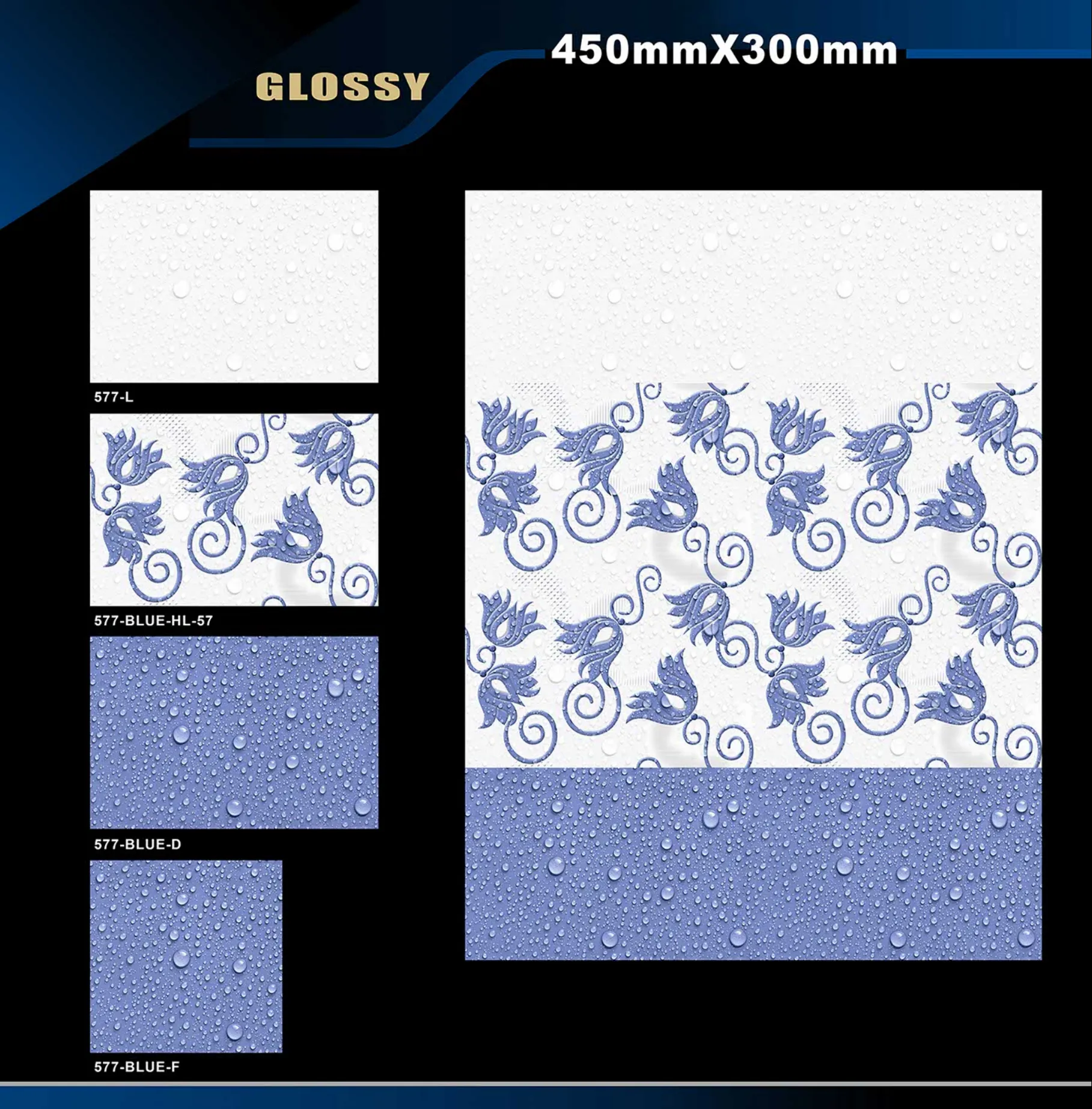12 X 18 Glossy 527 To 577 - Design 66 - 300x450mm Glossy