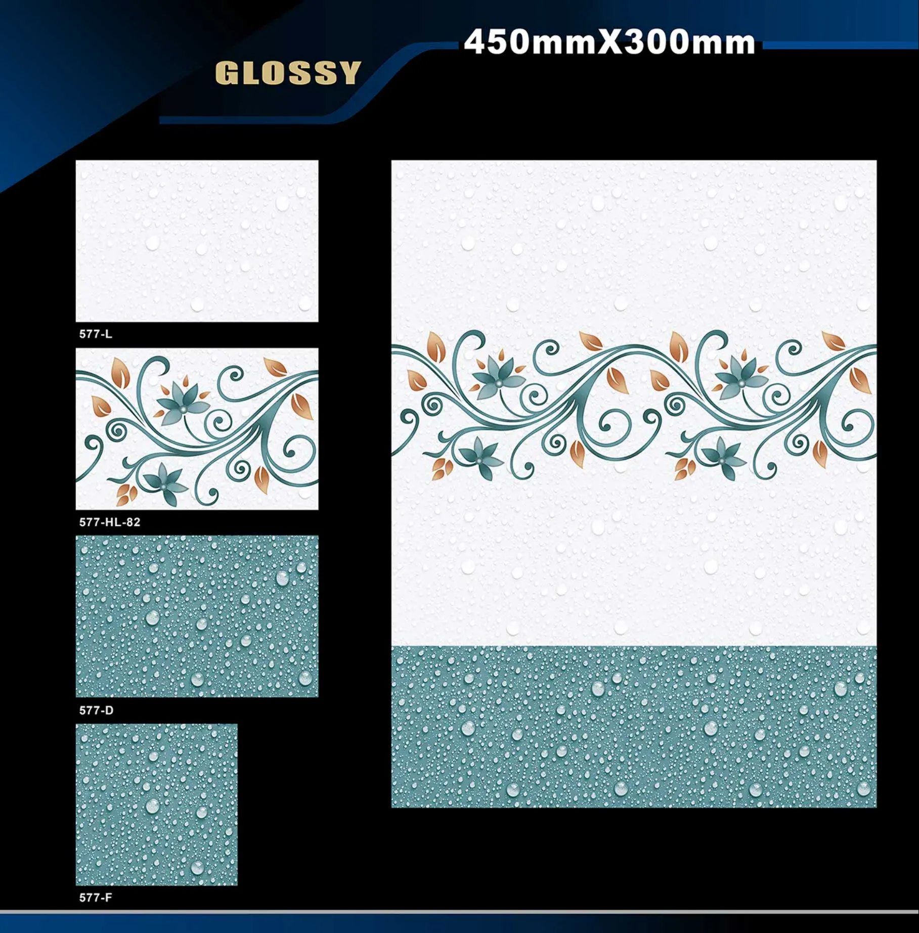 12 X 18 Glossy 527 To 577 - Design 68 - 300x450mm Glossy