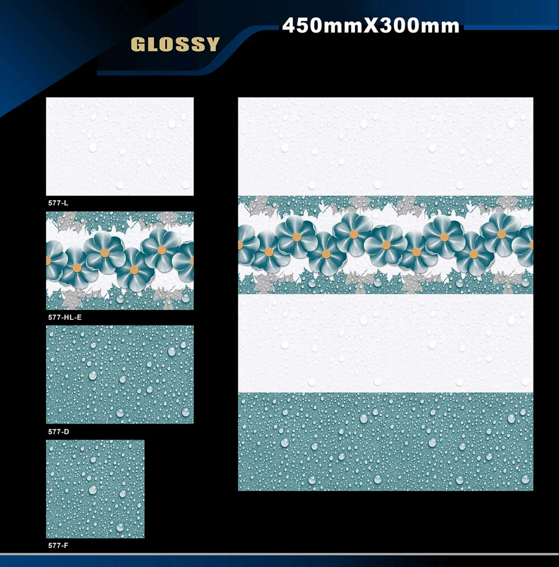 12 X 18 Glossy 527 To 577 - Design 69 - 300x450mm Glossy