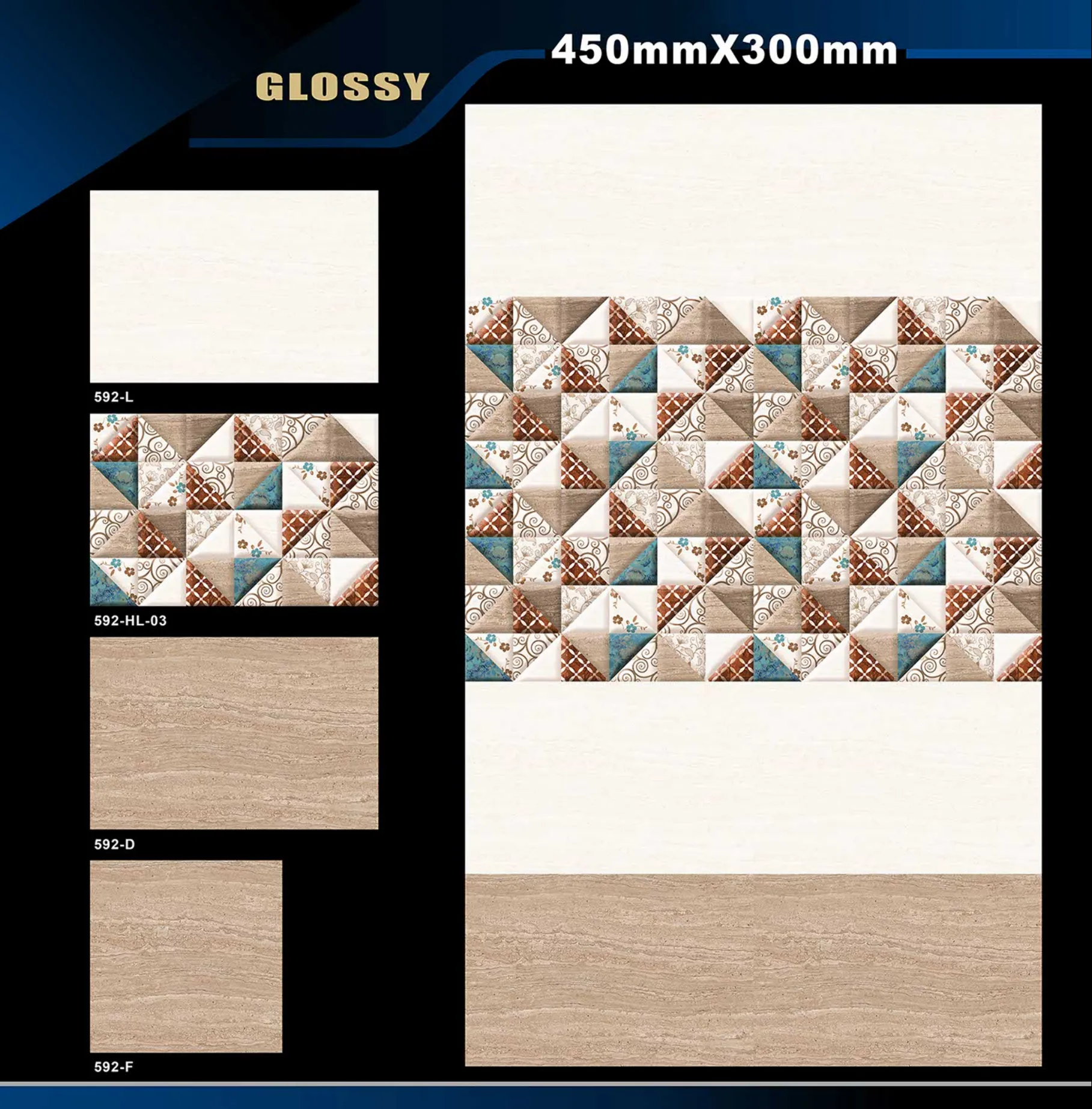 12 X 18 Glossy 578 To 662 - Design 9 - 300x450mm Glossy
